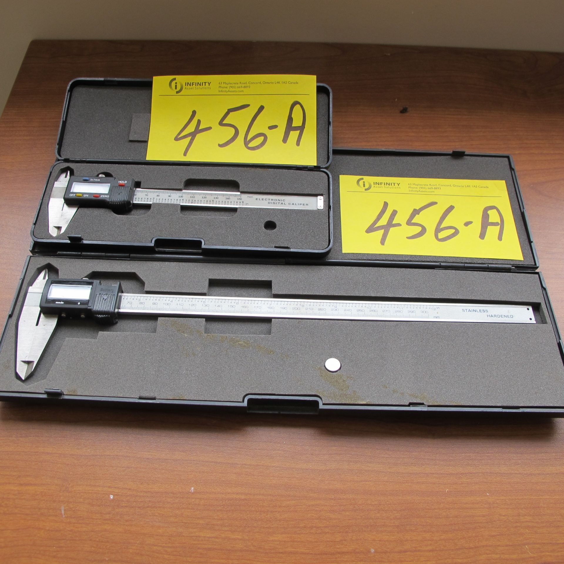 LOT OF 12" AND 6" DIGITAL CALIPERS