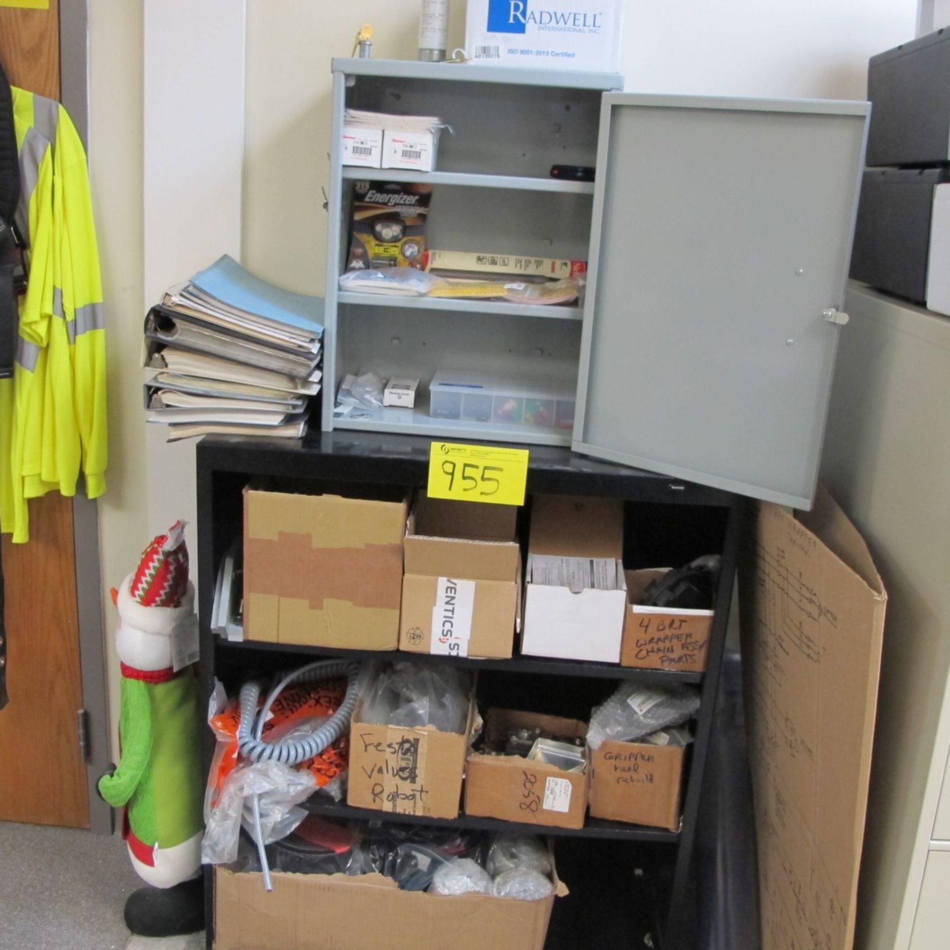LOT OF (3) SHELVING UNITS/CABINETS W/ PARTS AS LABELLED AND SUPPLIES (2ND FLOOR NORTH OFFICES) - Image 2 of 5