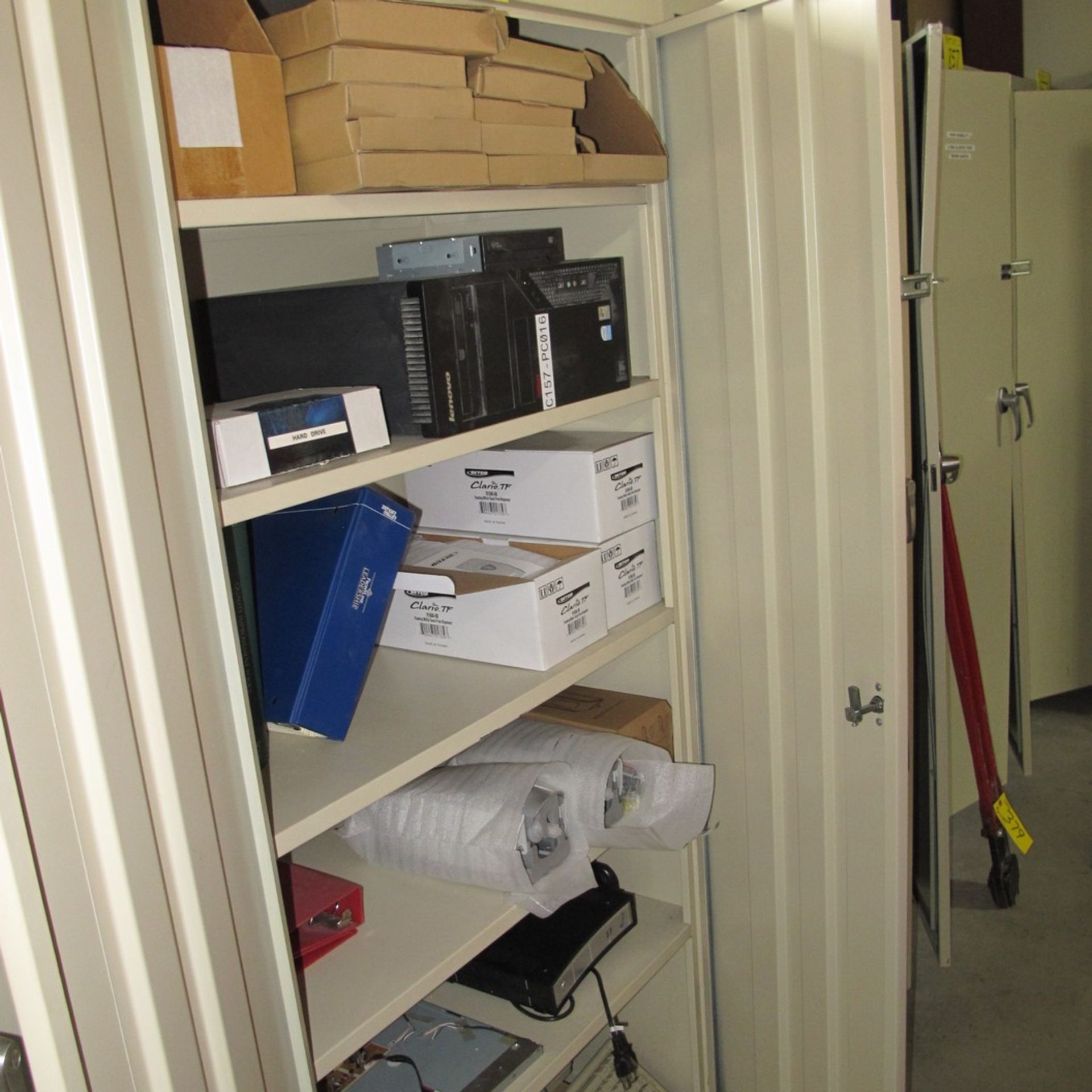 LOT OF (2) 2-DOOR METAL STORAGE CABINETS W/ CONTENTS (SUBJECT TO BULK BID LOT 827) (PARTS CRIB, - Image 4 of 4