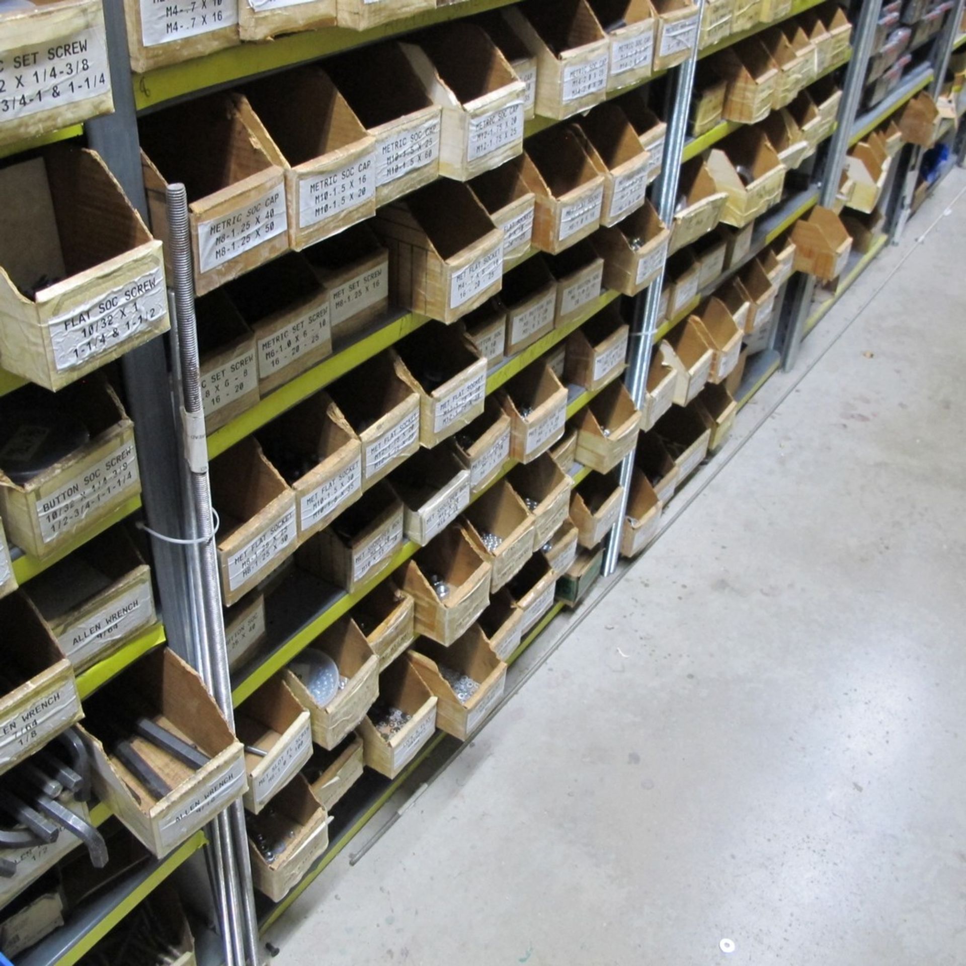 LOT OF ASST. FASTENERS, PARTS CABINETS, SHIM STOCK, SPRINGS, TURN BUCKLE HOOKS, MARKHAM IMAGE - Image 8 of 26
