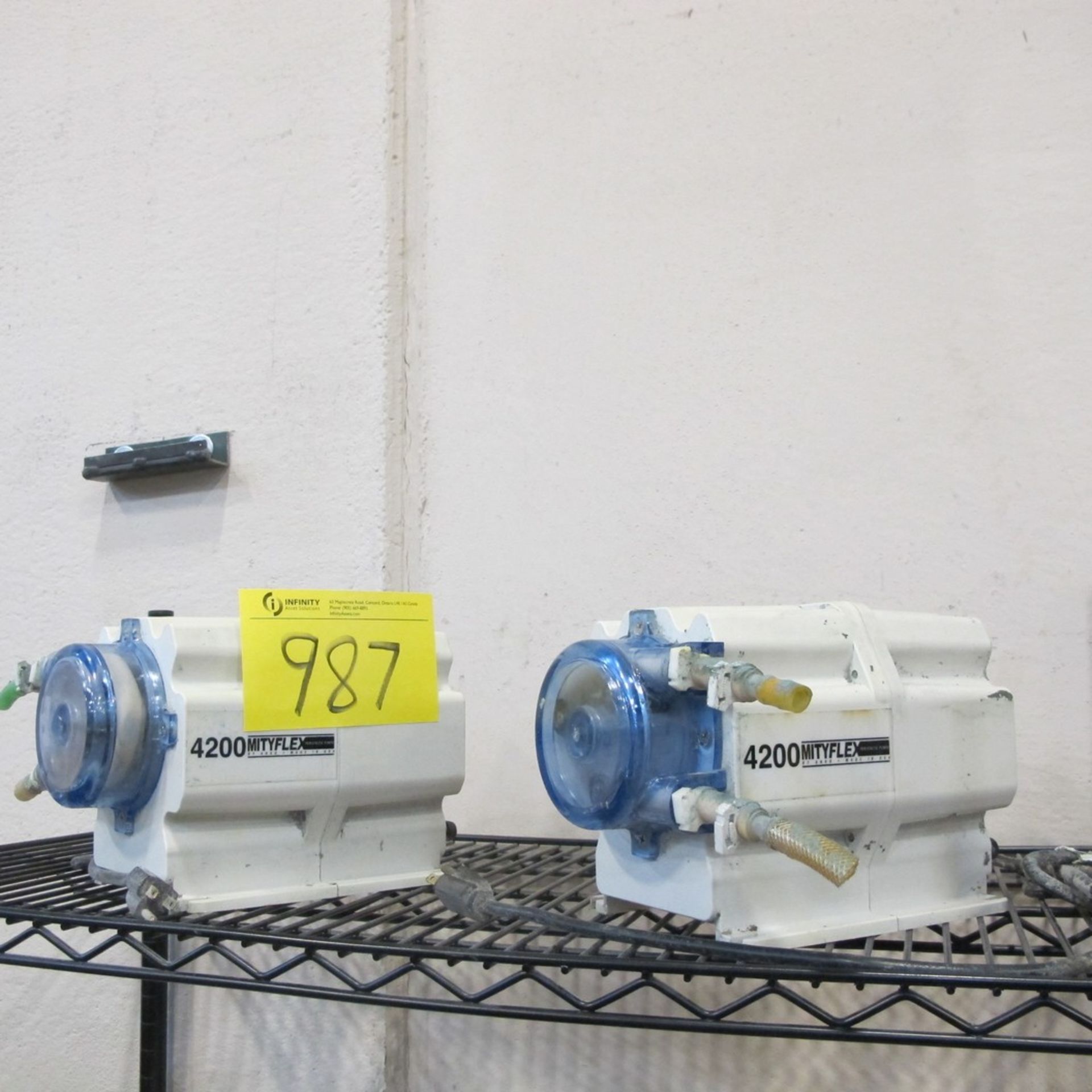 LOT OF (2) ANKO MITYFLEX 4200 PERISTALTIC PUMP W/ DIRECTIONAL CONTROLS (NORTH ELECTRICAL ROOM)