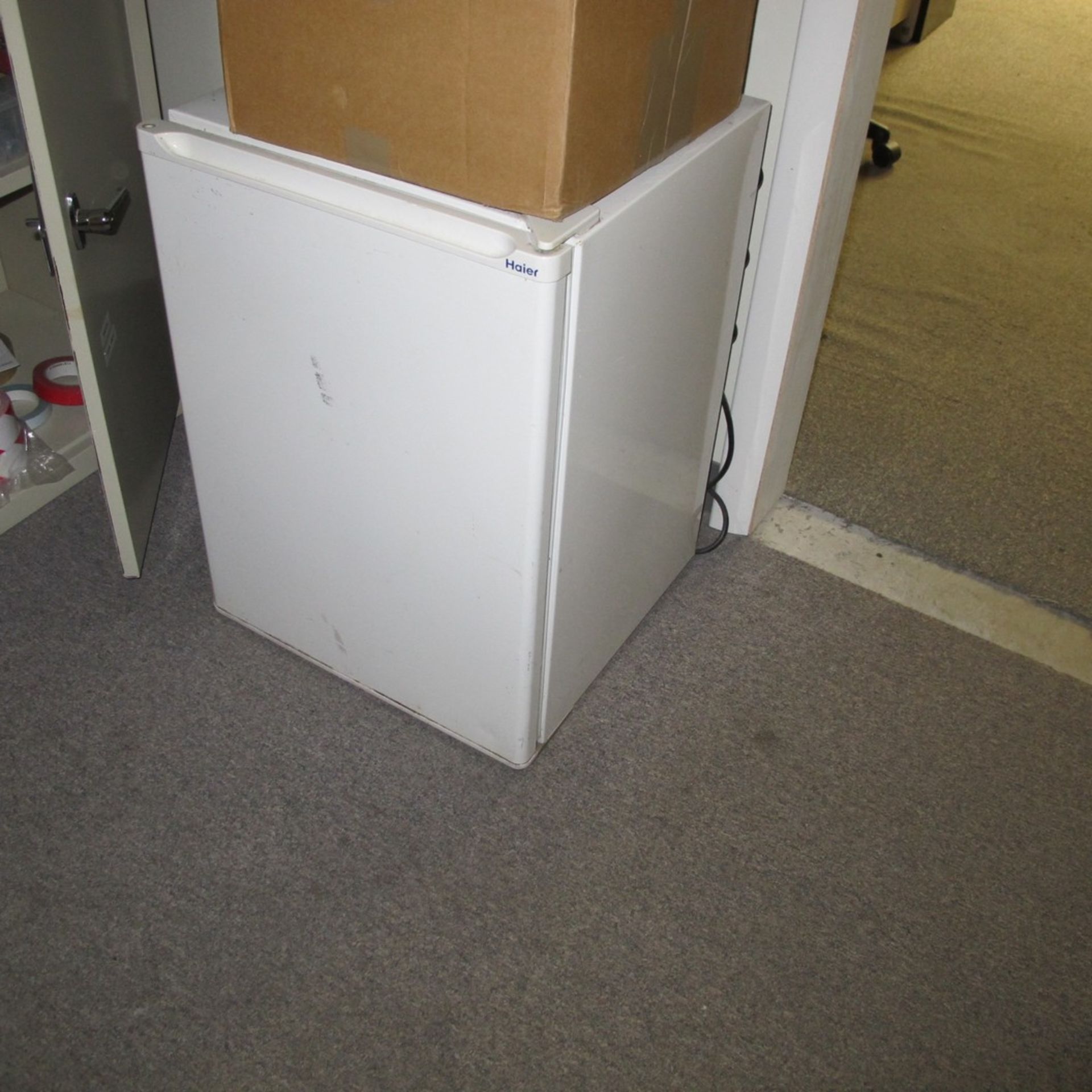 DESK, CHAIR, (2) FILE CABINETS, BAR FRIDGE (NO CONTENTS - FURNITURE ONLY) (UPPER OFFICES) - Image 2 of 2