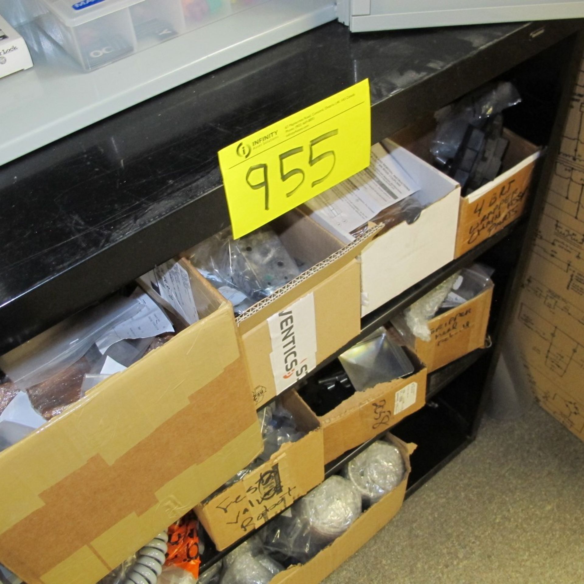 LOT OF (3) SHELVING UNITS/CABINETS W/ PARTS AS LABELLED AND SUPPLIES (2ND FLOOR NORTH OFFICES) - Image 4 of 5