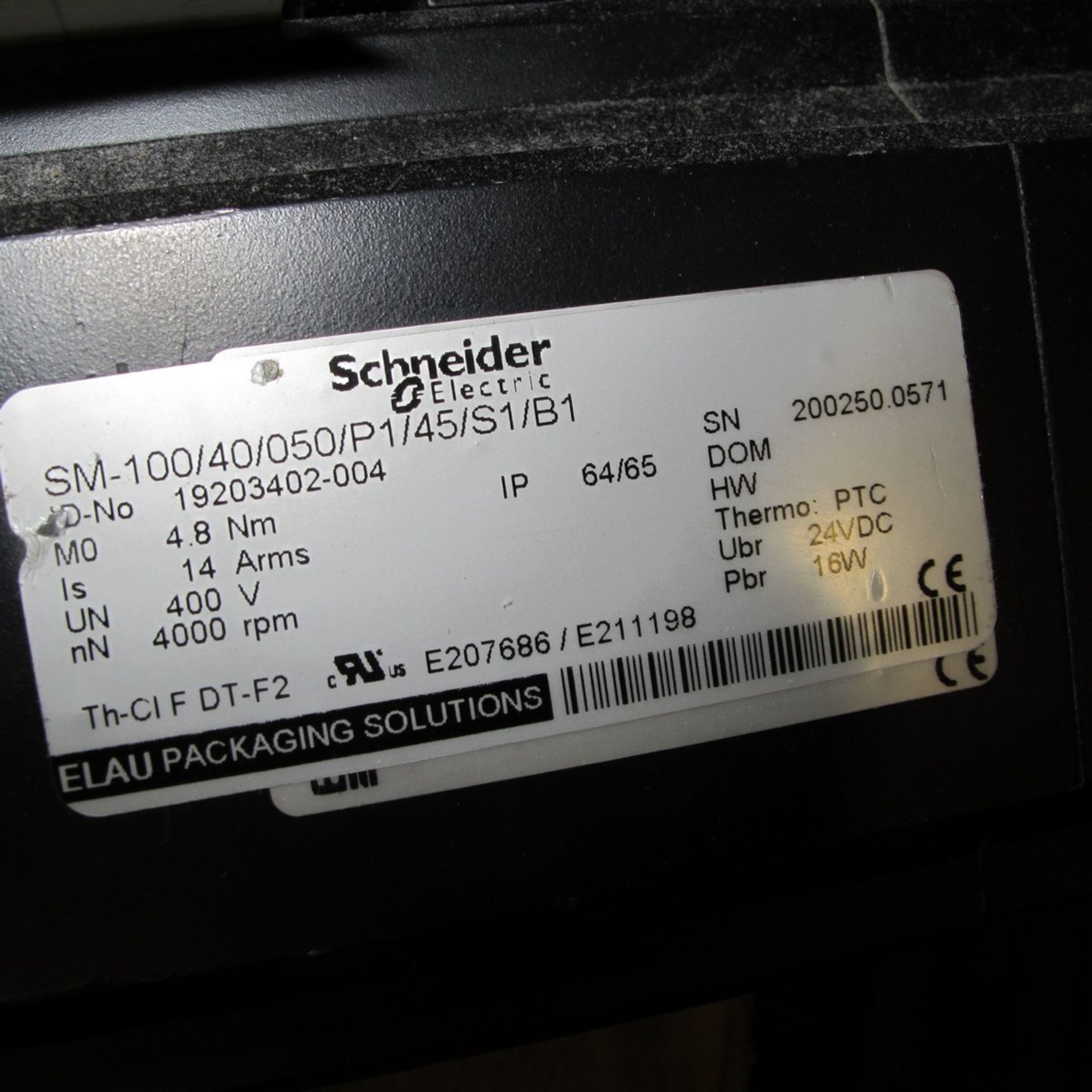 ELAU/SCHNEIDER SM-100/40/050/P1/45/S1/B1 SERVO DRIVE ($40,813 BOOK VALUE) (NORTH ELECTRICAL ROOM) - Image 2 of 2