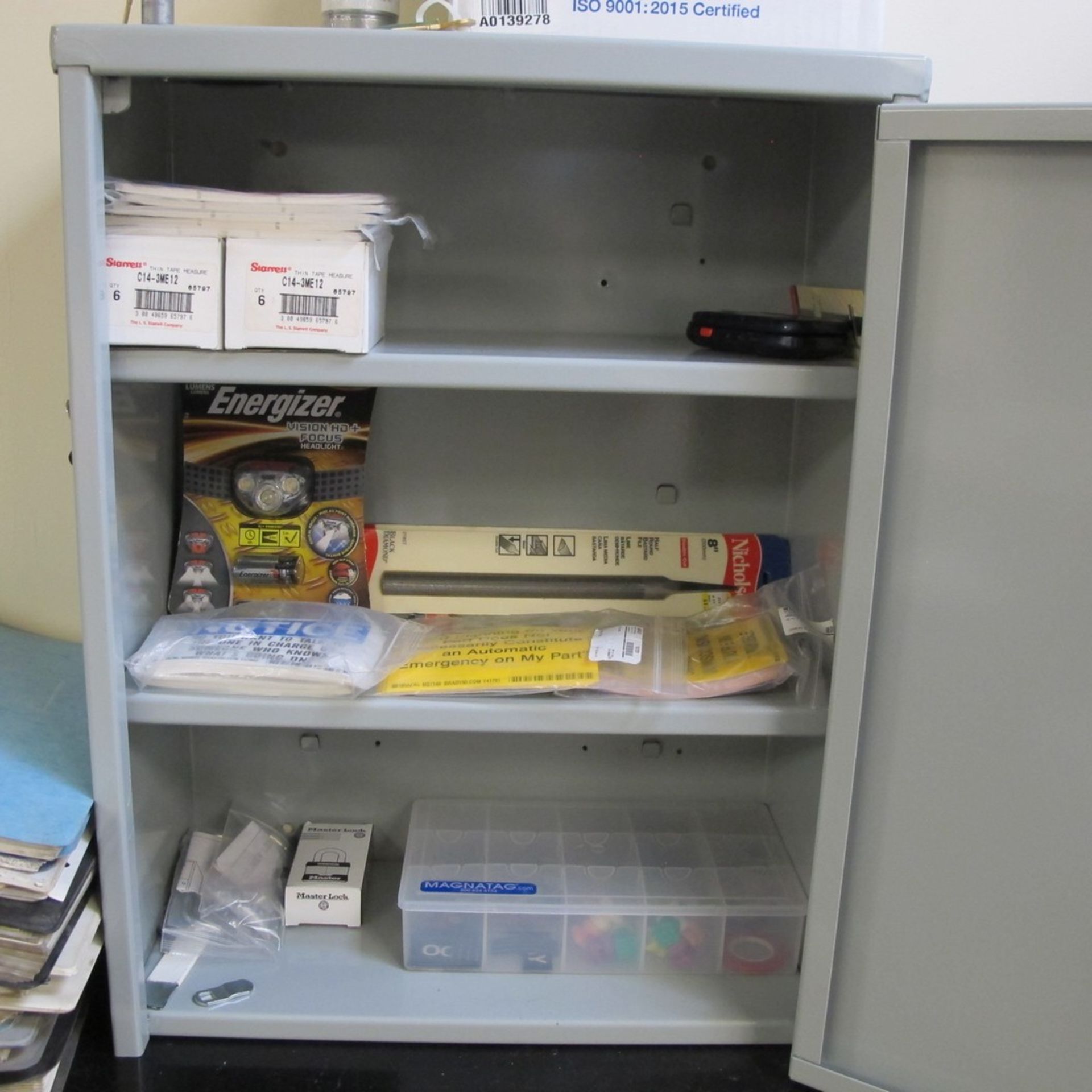 LOT OF (3) SHELVING UNITS/CABINETS W/ PARTS AS LABELLED AND SUPPLIES (2ND FLOOR NORTH OFFICES) - Image 3 of 5