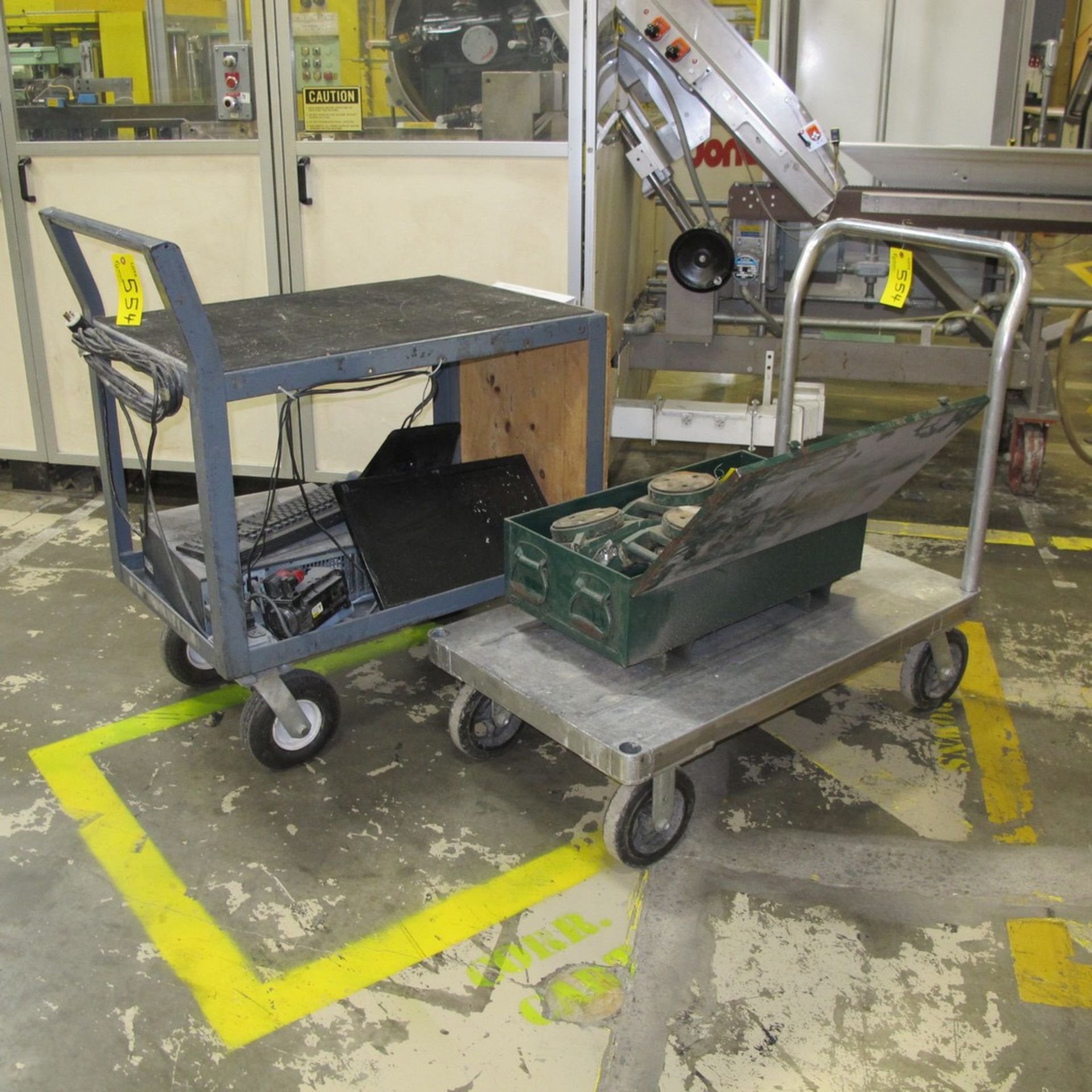 LOT OF (2) CARTS, ELECTRICAL AND ALUMINUM (NO CONTENTS) (NORTH PLANT, MACHINE SHOP ENTRANCE)