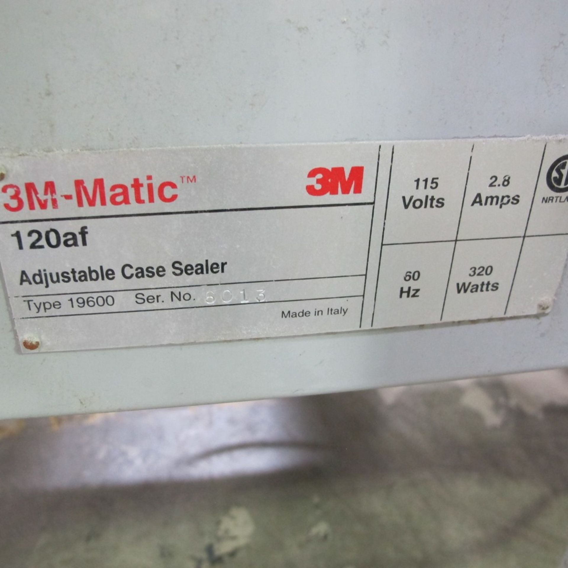 3M-MATIC CASE SEALER 120AF, 19600 W/ SPARE PARTS/BELTS (WEST CENTER PLANT) - Image 3 of 4