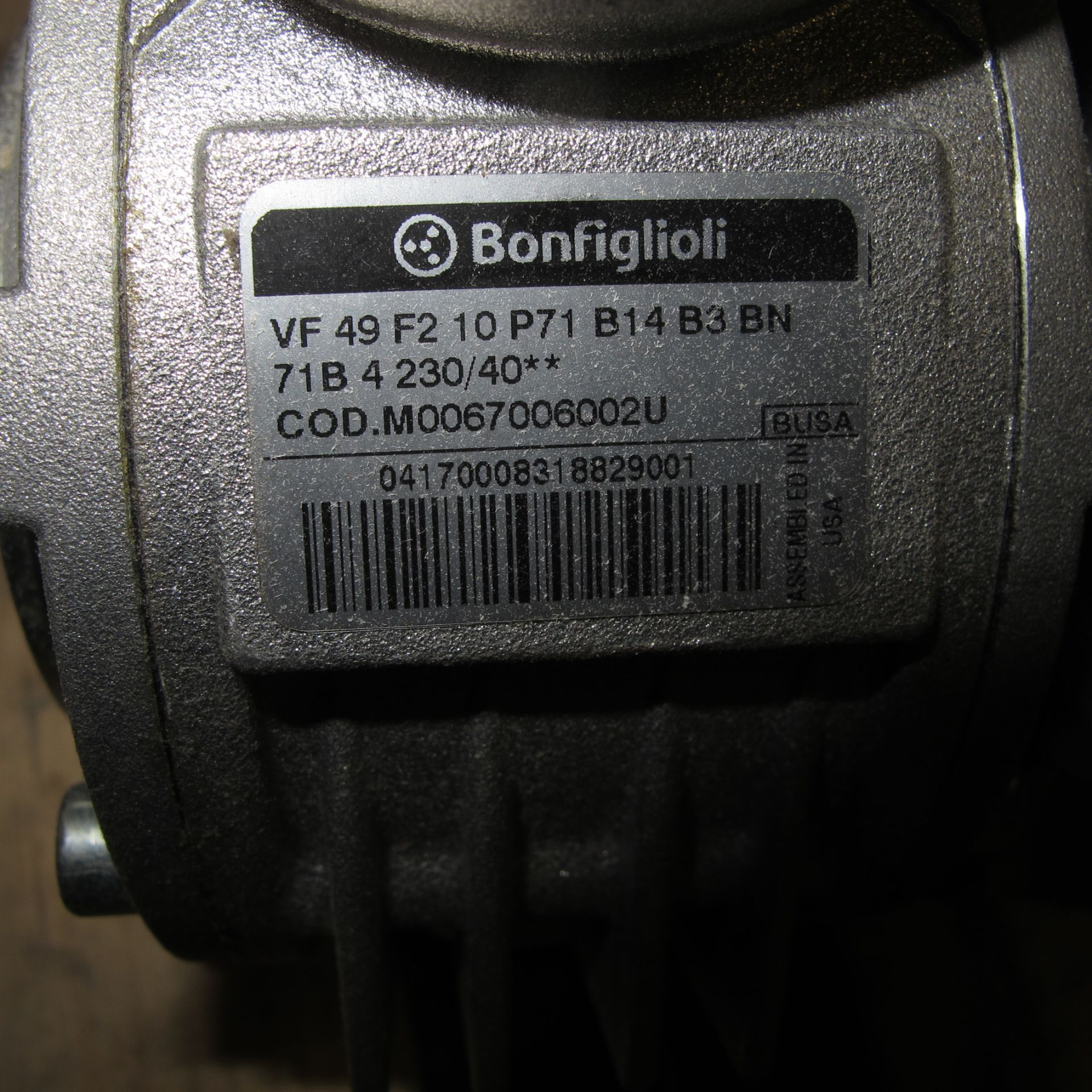 LOT OF (4) GEARBOXES IN ROW, (2) CHIARAVALLI GROUP CH-04PU, RATIO 10:1, VF44F1, RATIO 10:1, (2) - Image 9 of 10