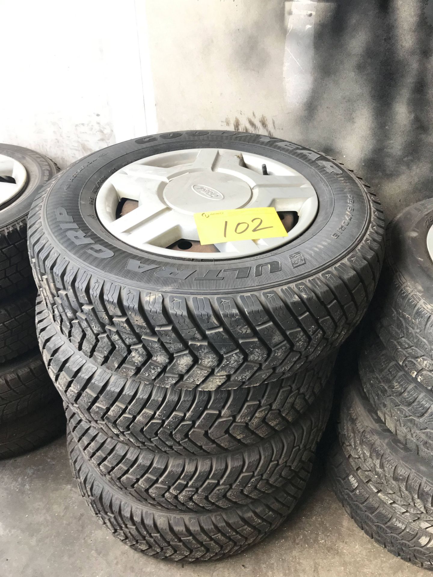 LOT (4) GOODYEAR ULTRA GRIP TIRES, P215/70R15 WINTER - Image 2 of 4