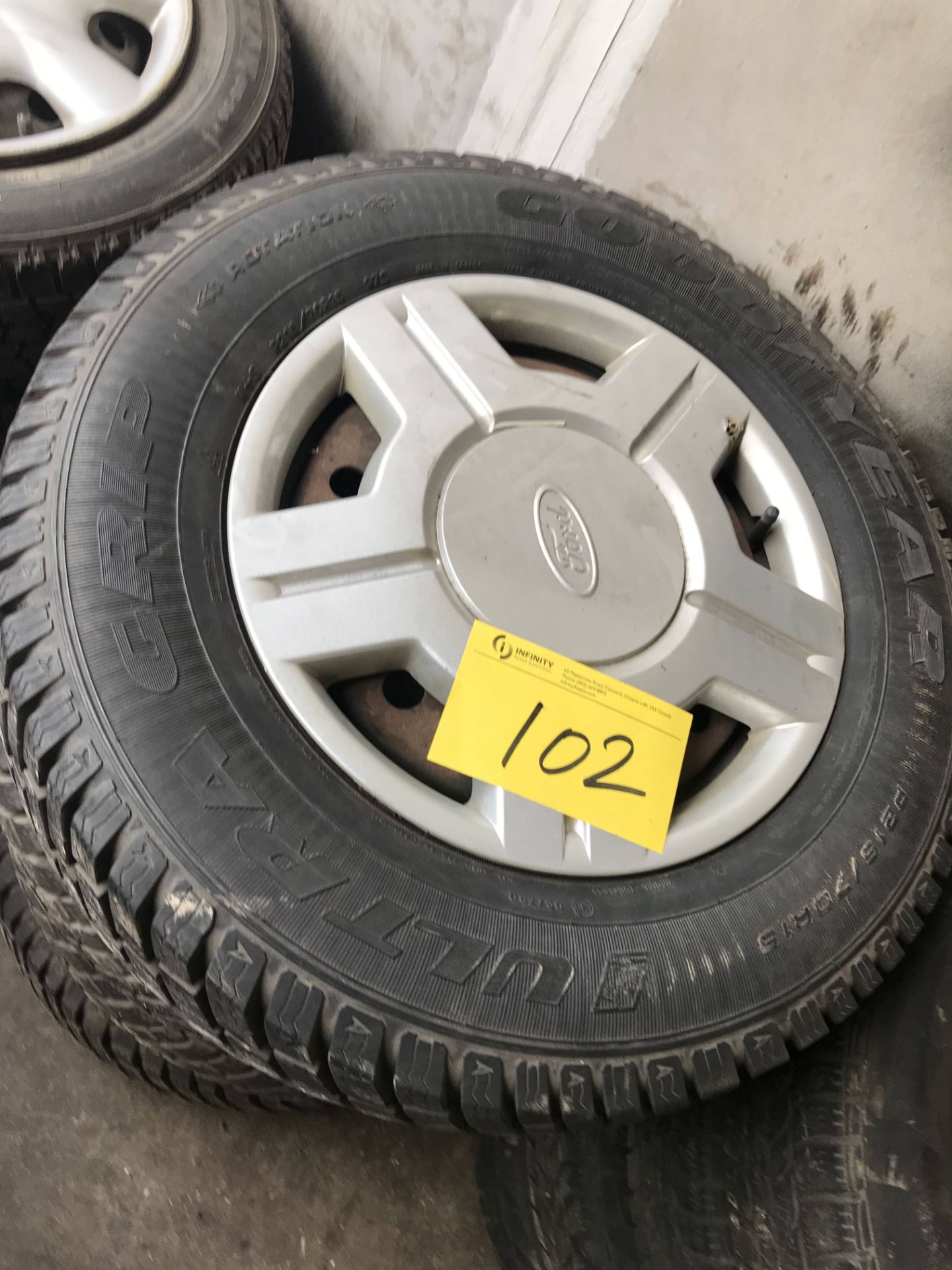 LOT (4) GOODYEAR ULTRA GRIP TIRES, P215/70R15 WINTER - Image 4 of 4