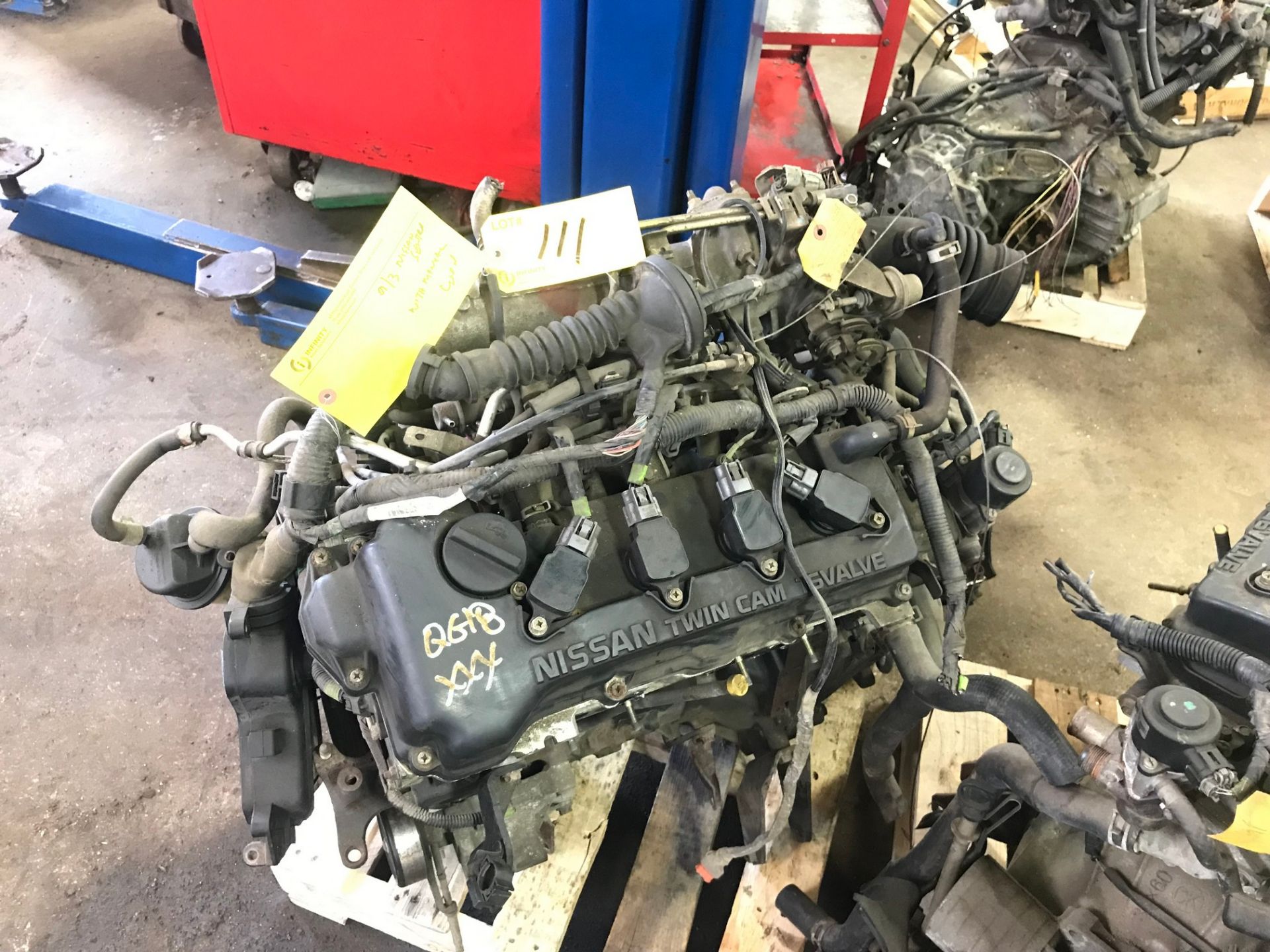 NISSAN SENTRA 01-03 ENGINE W/ MANUAL TRANSMISSION (SUBJECT TO BULK BID LOT 110A) - Image 3 of 3