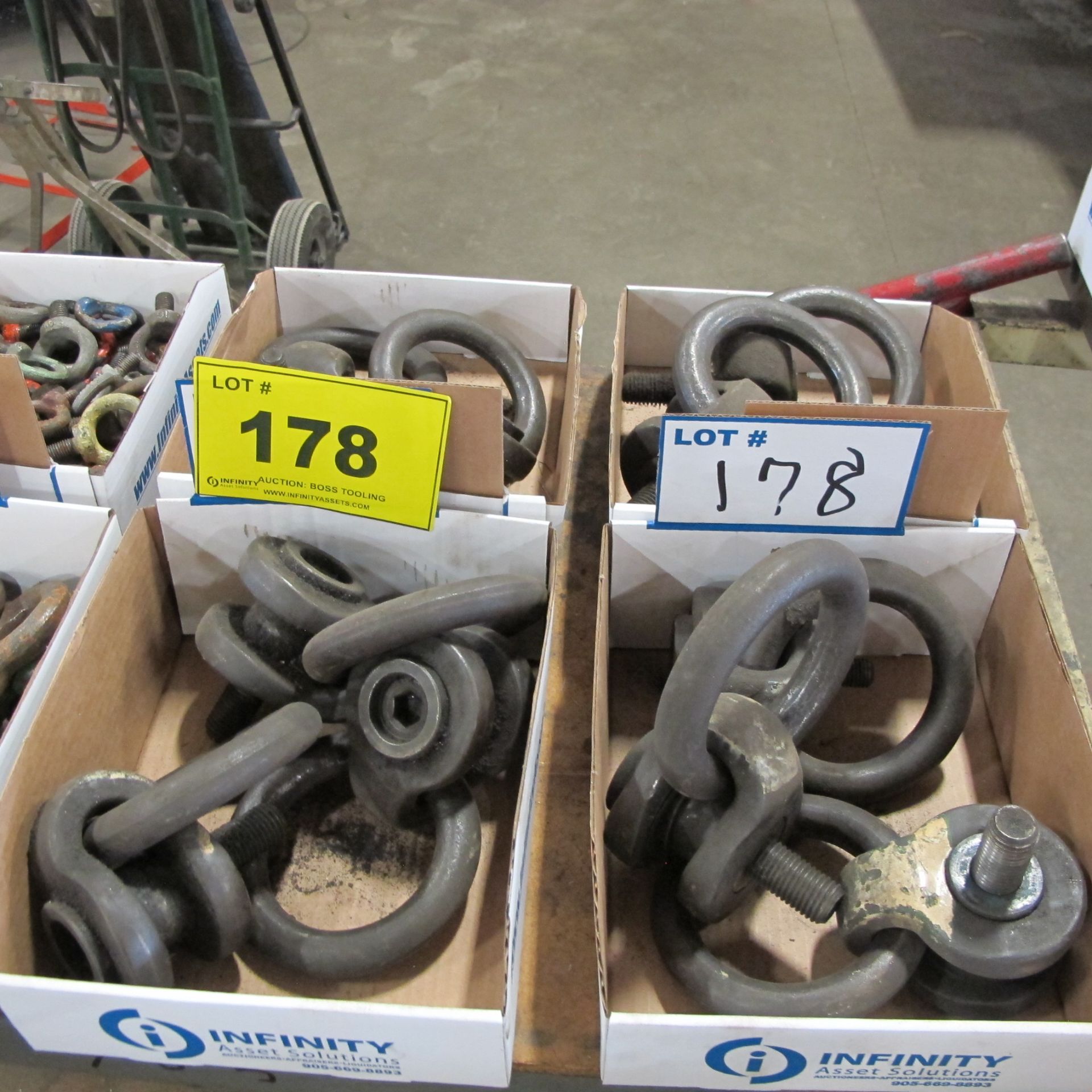 LOT OF (4) BOXES ASST. ROUND SHACKLES