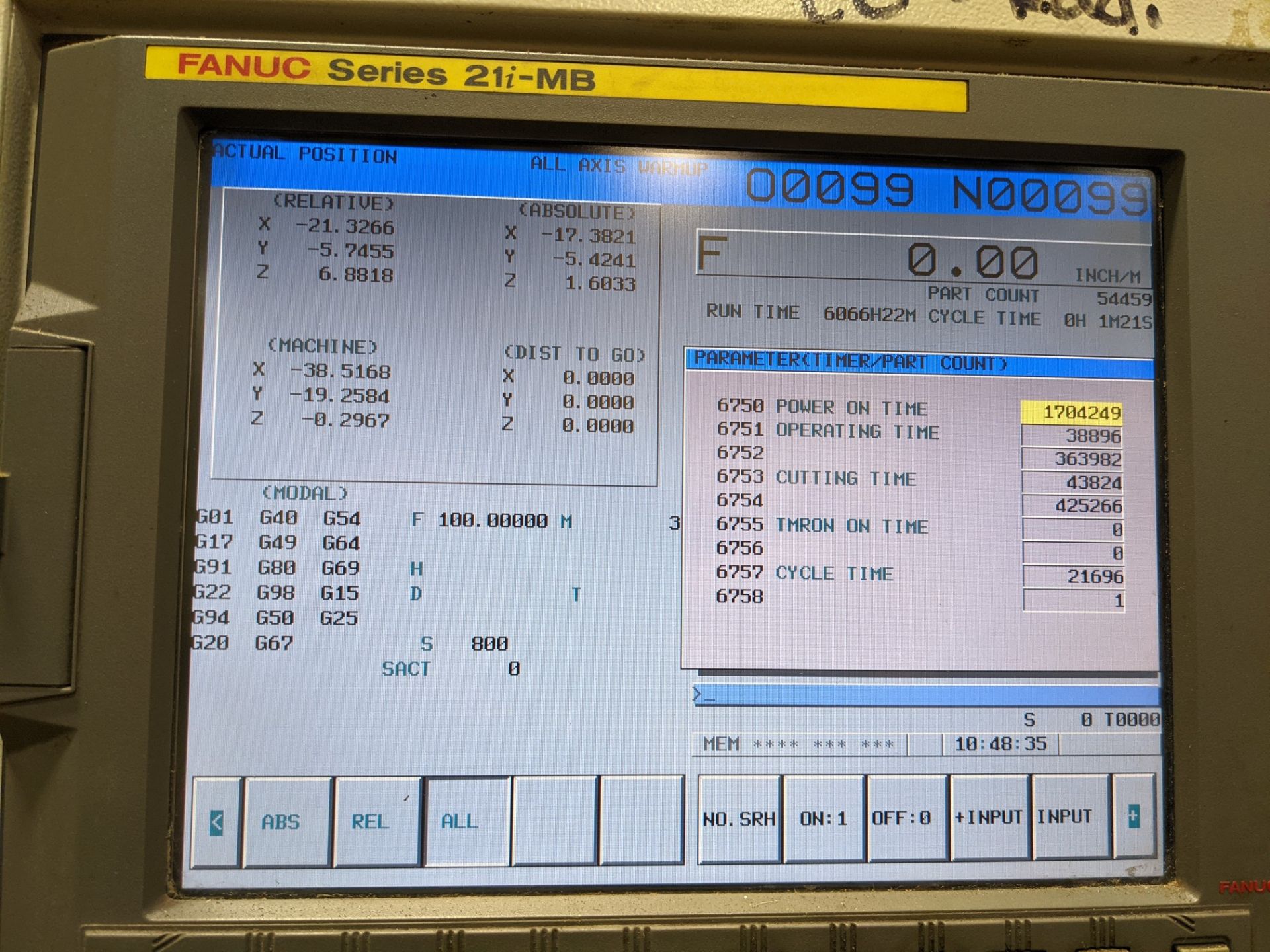 2008 FIRST MCV-1100 CNC VERTICAL MACHINING CENTER, FANUC SERIES 21I-MB CNC CONTROL, 24” X 50” TABLE, - Image 4 of 9