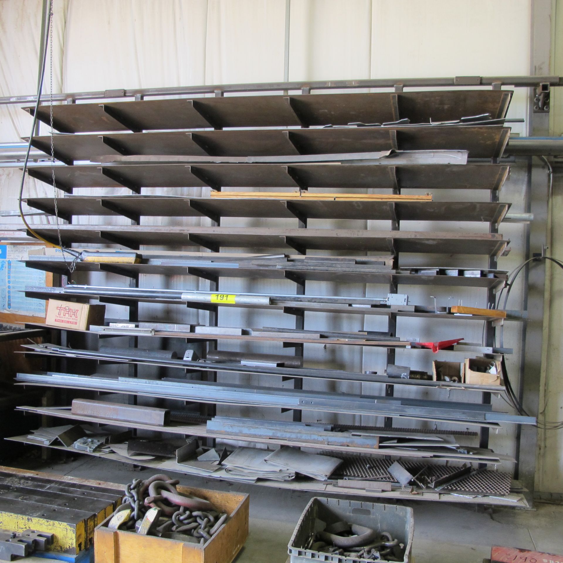 12-LEVEL STEEL STORAGE RACK W/ CONTENTS