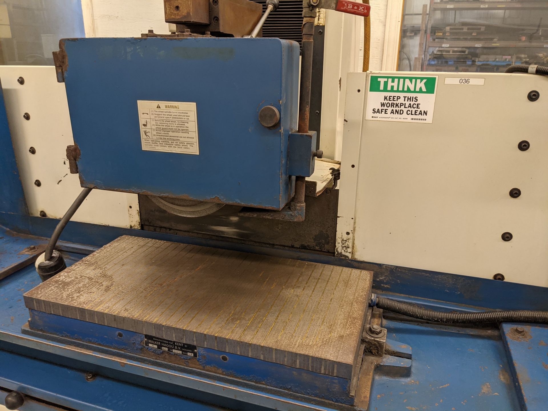 KENT KGS-83AHD AUTOMATIC HYDRAULIC SURFACE GRINDER, 12” X 24” MAGNETIC SURFACE PLATE, DRESSER, S/N - Image 5 of 6