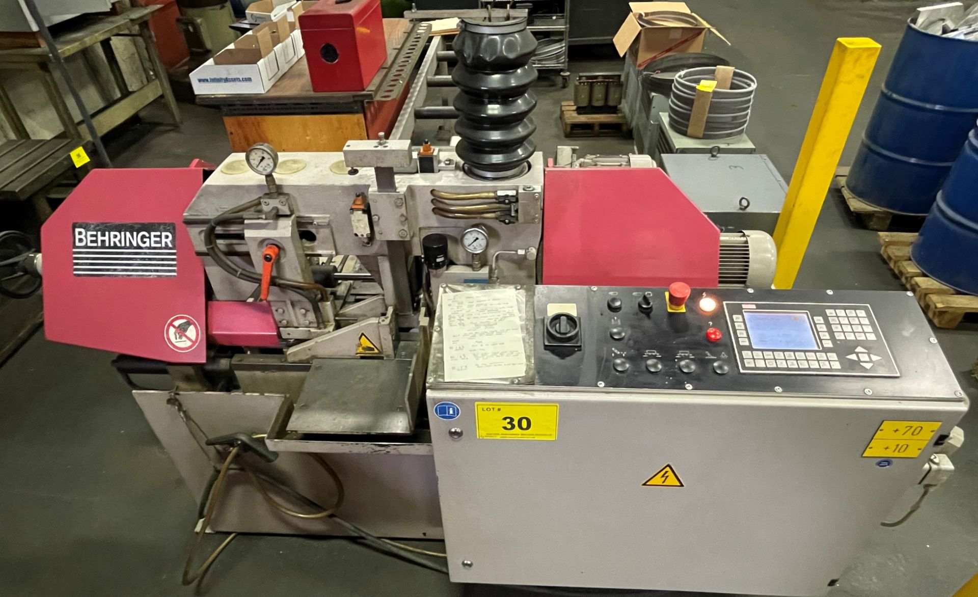 BEHRINGER MODEL HBB-221 HORIZONTAL BANDSAW, AUTO CLAMP, S/N 17814 (RIGGING FEE $300) - Image 2 of 15