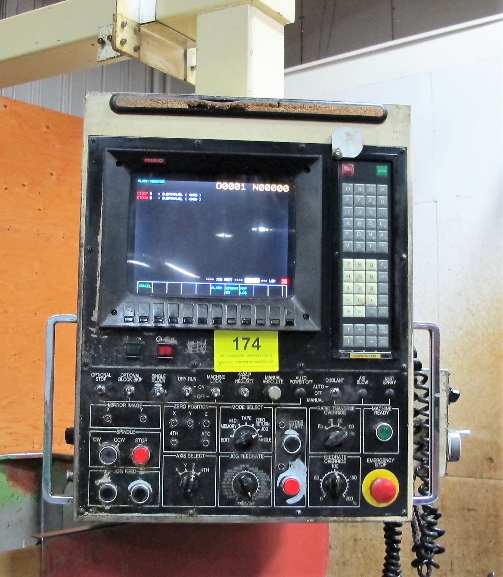 OKUMA & HOWA MODEL MILLAC 7VA CNC VERTICAL MACHINING CENTER, FANUC 11M CNC CONTROL, 31.5” X 79” - Image 15 of 16