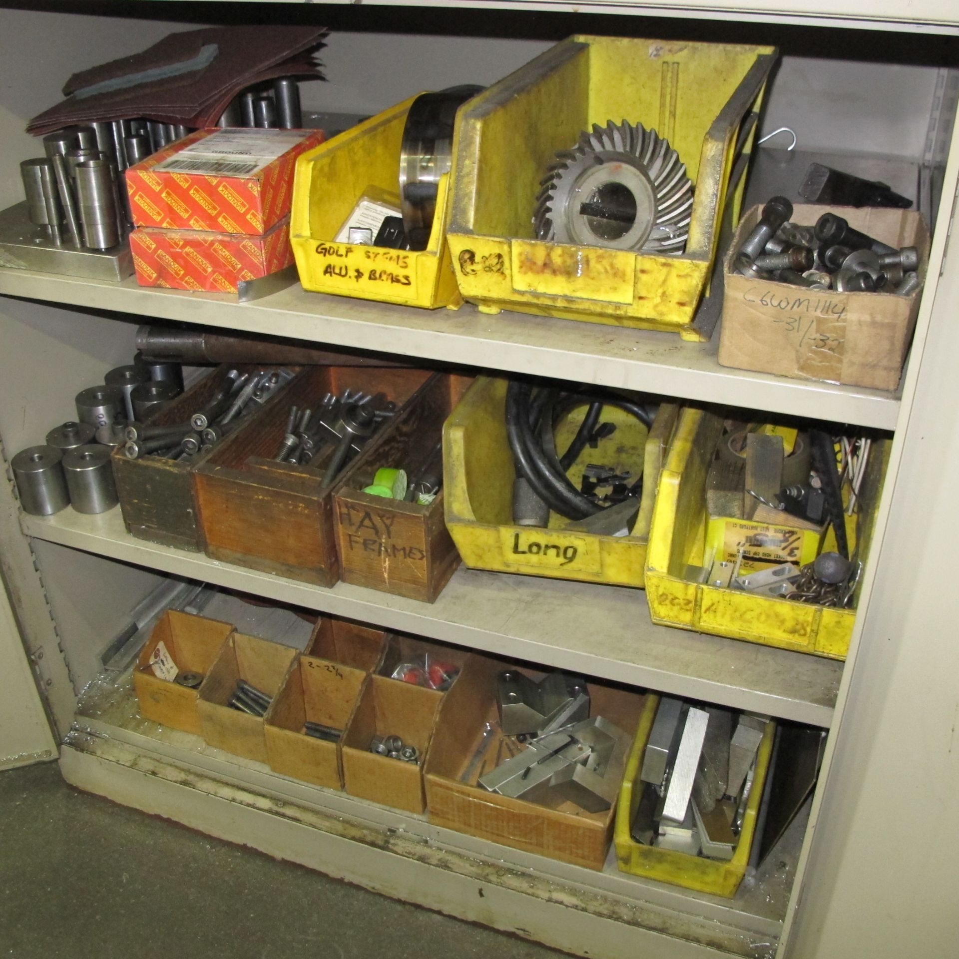 LOT OF (5) CABINETS W/LATHE TOOLING/FIXTURES - Image 11 of 11