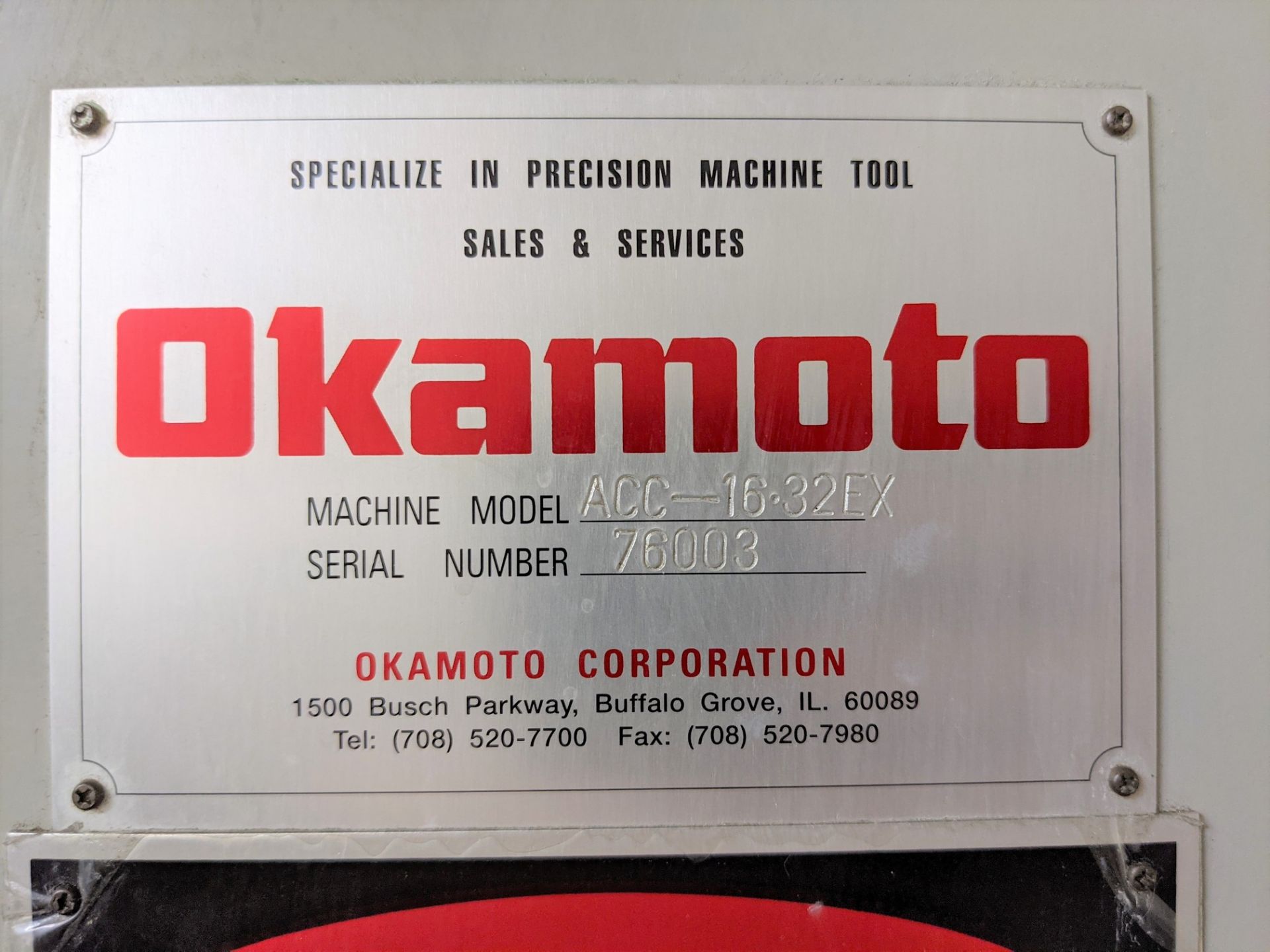 OKAMOTO MODEL ACC16-32 EX AUTOMATIC HYDRAULIC SURFACE GRINDER, FANUC 21-GA CNC CONTROL, 16" W X - Image 11 of 16