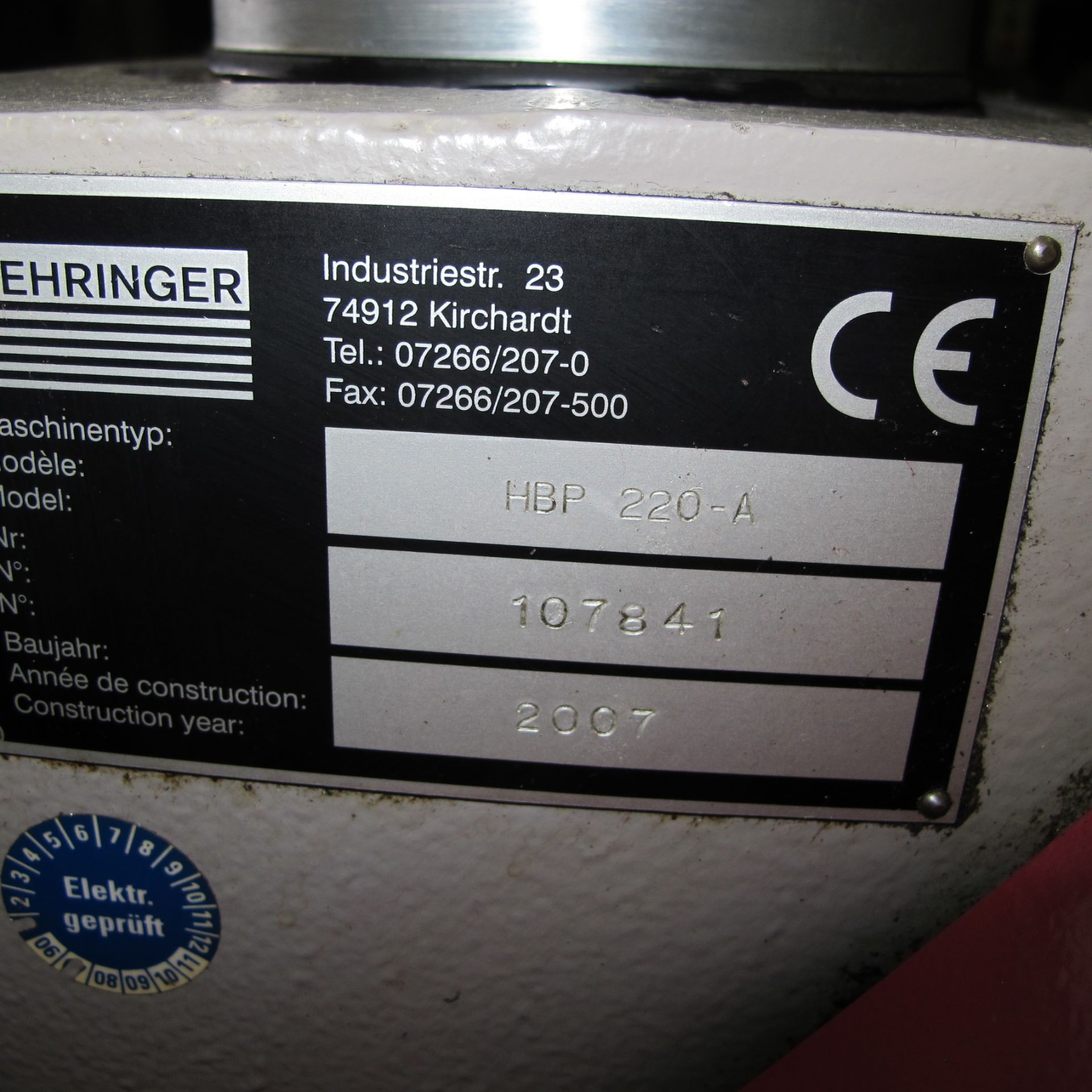 BEHRINGER MODEL HBB-221 HORIZONTAL BANDSAW, AUTO CLAMP, S/N 17814 (RIGGING FEE $300) - Image 11 of 15