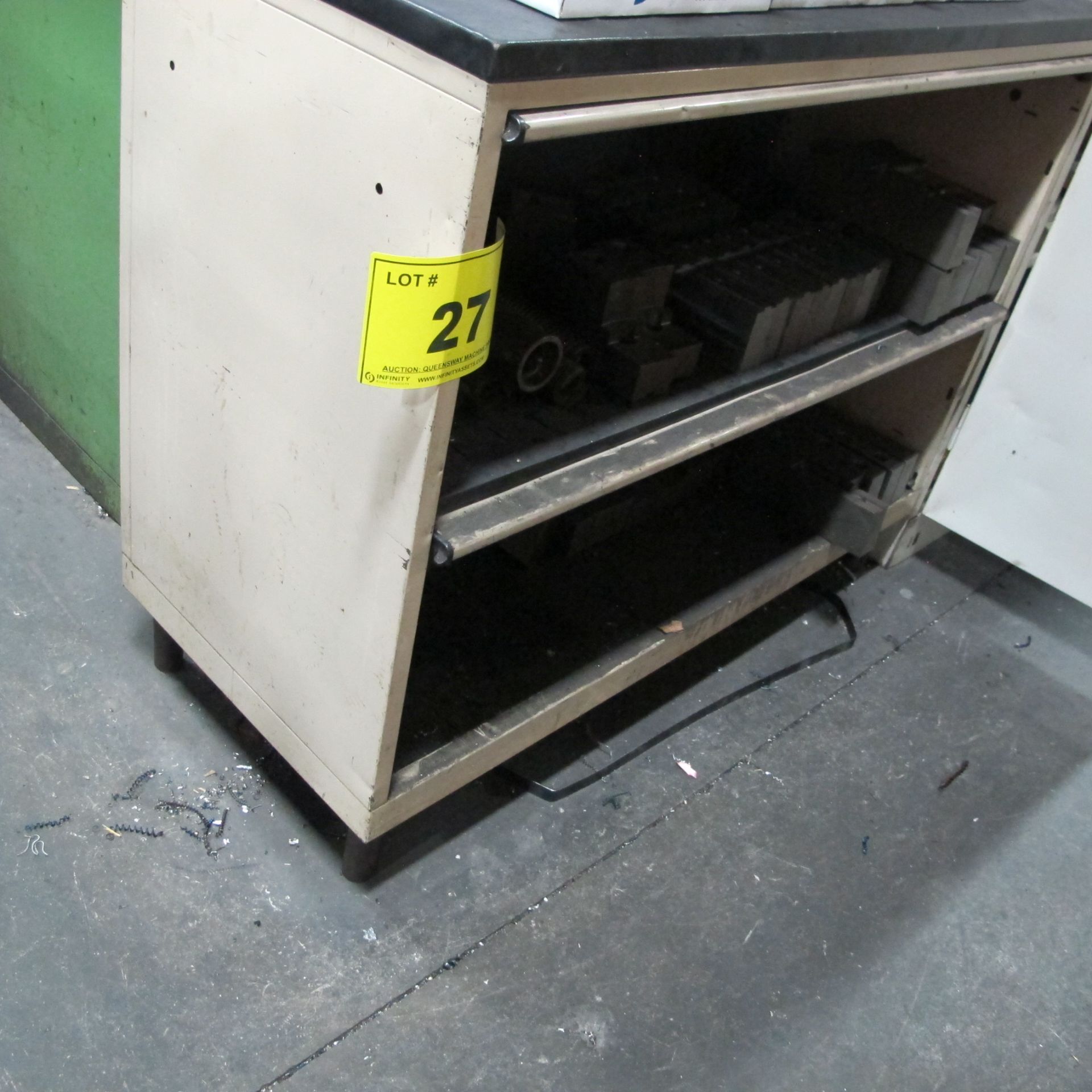 LOT OF (5) CABINETS W/LATHE TOOLING/FIXTURES