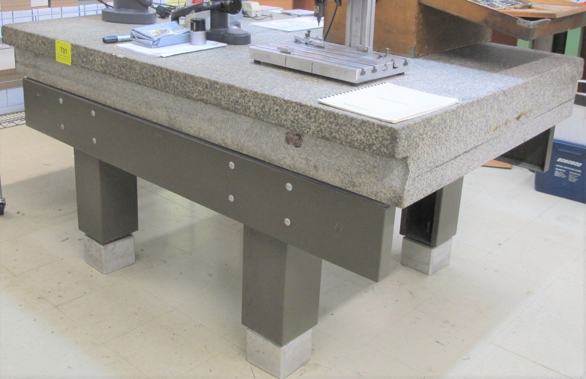 APPROX. 6'L X 4'W X 8"H GRANITE SURFACE PLATE/TABLE