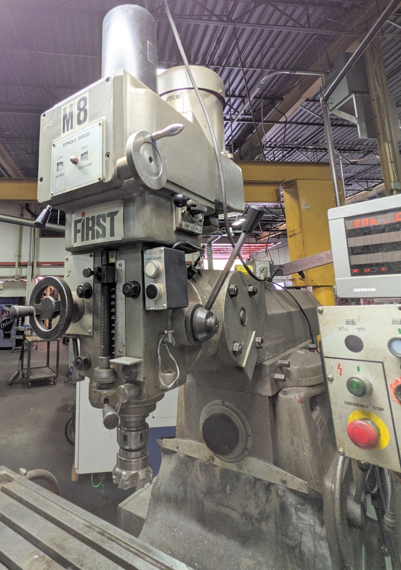 FIRST LC-20VHS UNIVERSAL MILLING MACHINE, S/N 8501491, HEIDENHAIN 3-AXIS DRO, 4HP, 60 TO 4,500 - Image 4 of 10
