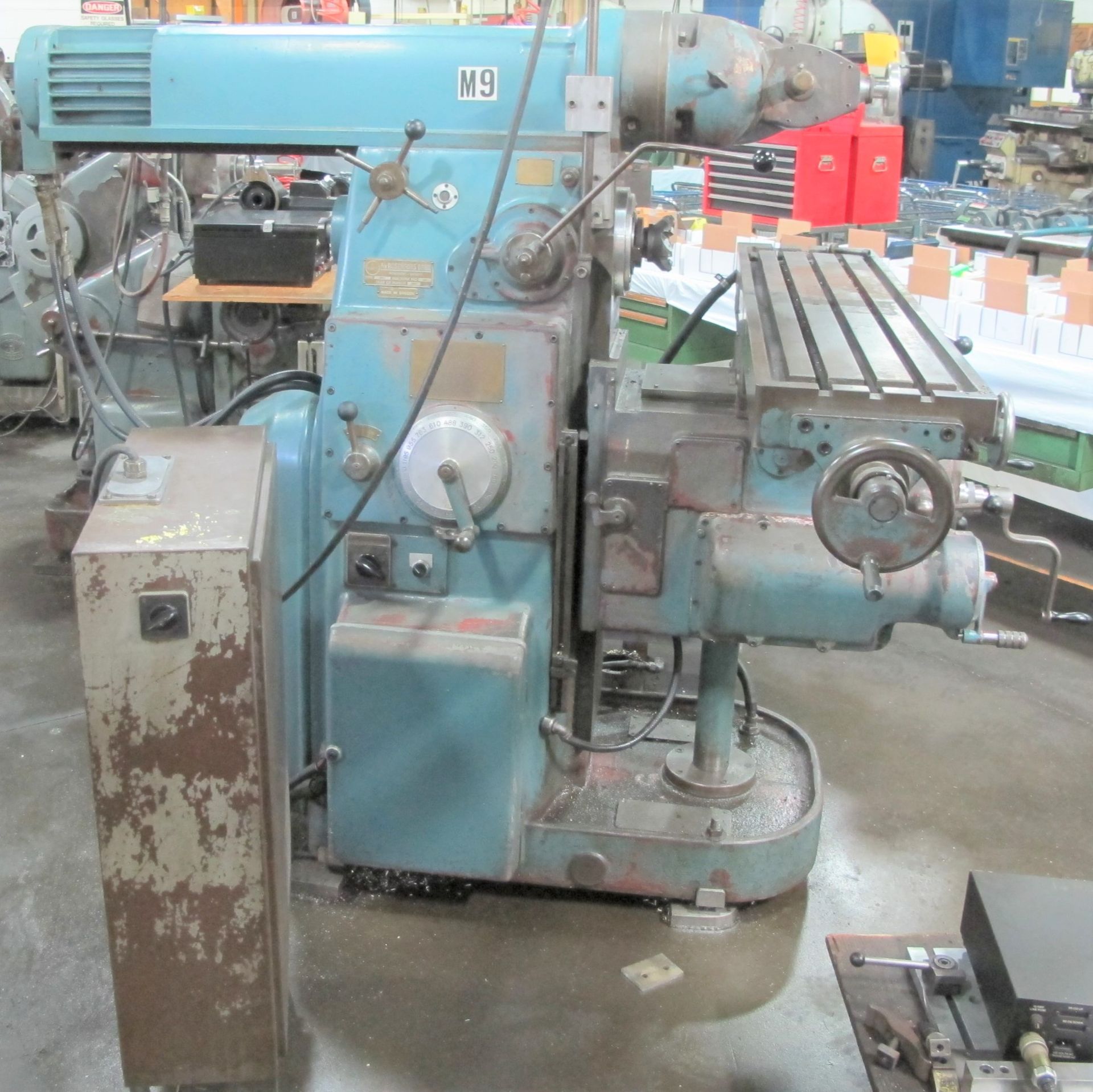 ROSEN FORS RFU UNIVERSAL MILLING MACHINE, S/N 690, 12" X 58" TABLE, 4-1/2" CUTTING HEAD - Image 4 of 4