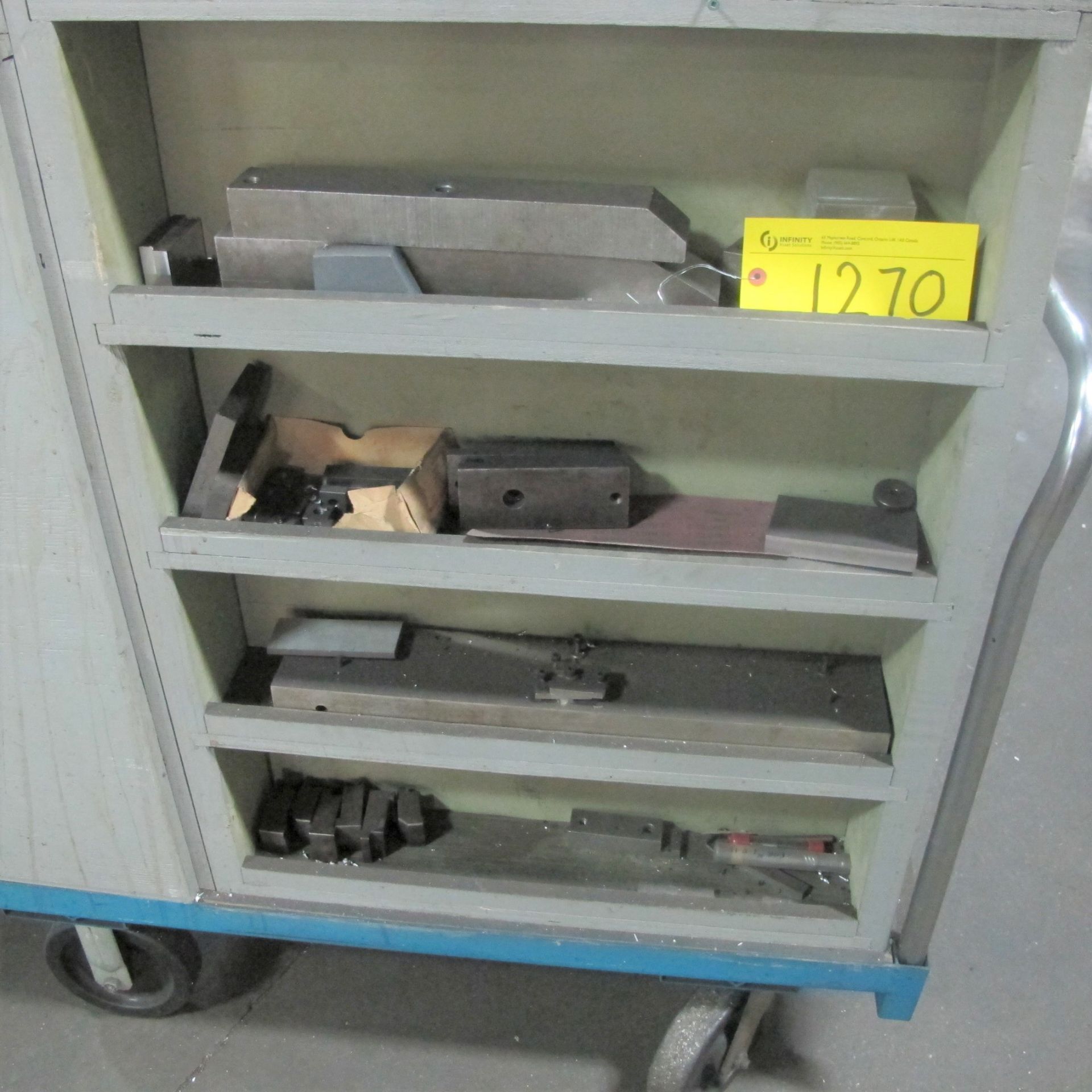 CART W/ CABINET AND CONTENTS, METAL, ETC. - Image 3 of 8