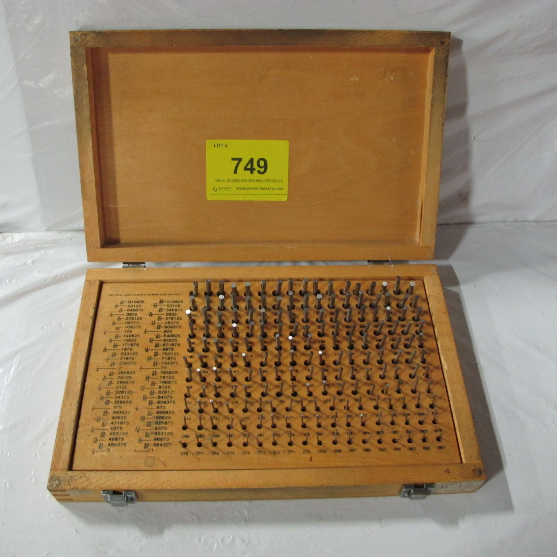 M1 PIN GAUGE SET, .061-.250