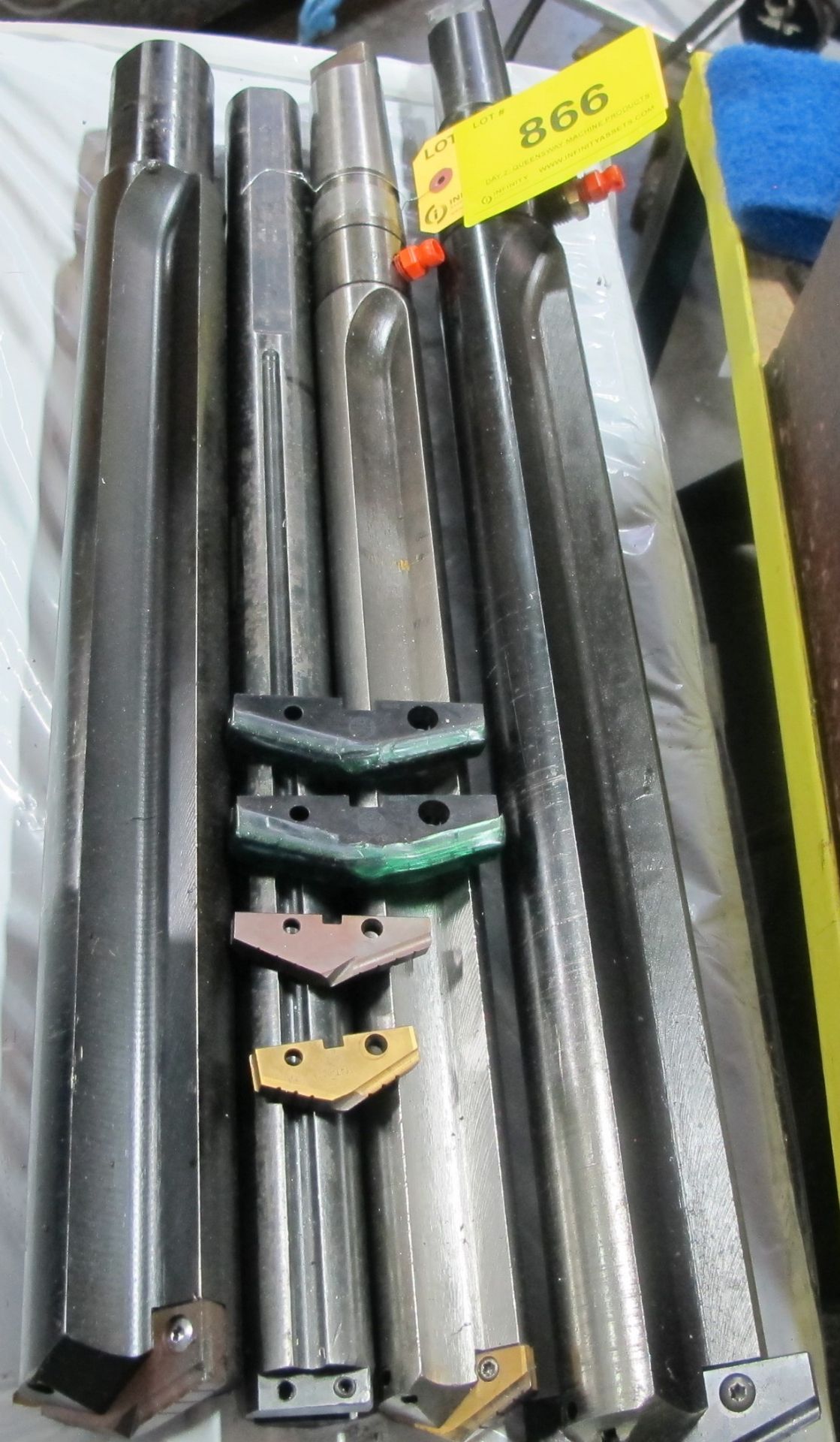 LOT OF (4) BORING BARS W/ CUTTING ATTACHMENTS