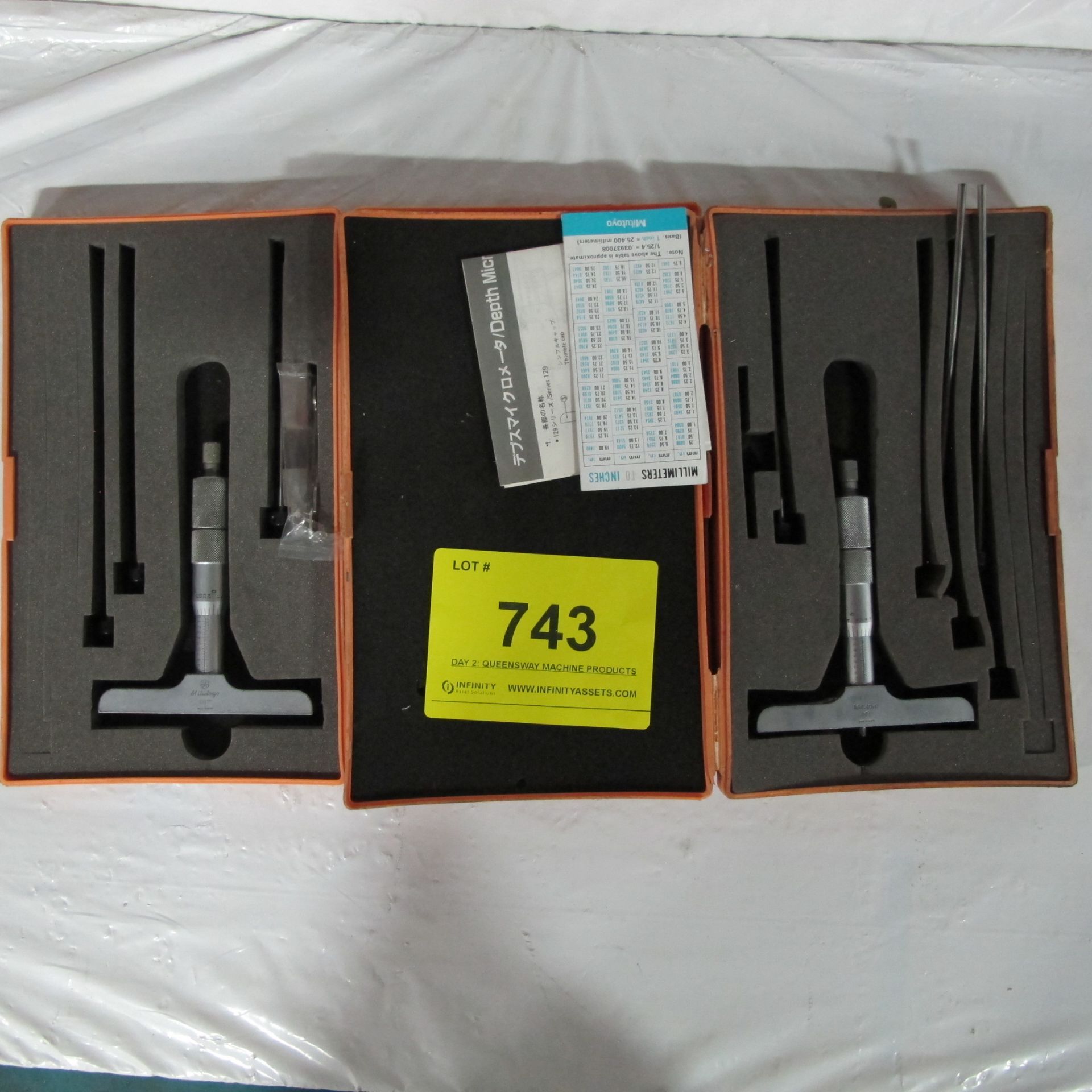 LOT OF (2) MITUTOYO DEPTH MICROMETERS - Image 2 of 2