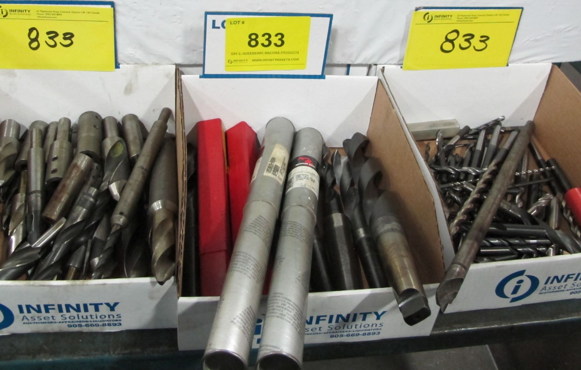 LOT OF (3) BOXES OF HIGH SPEED DRILL BITS