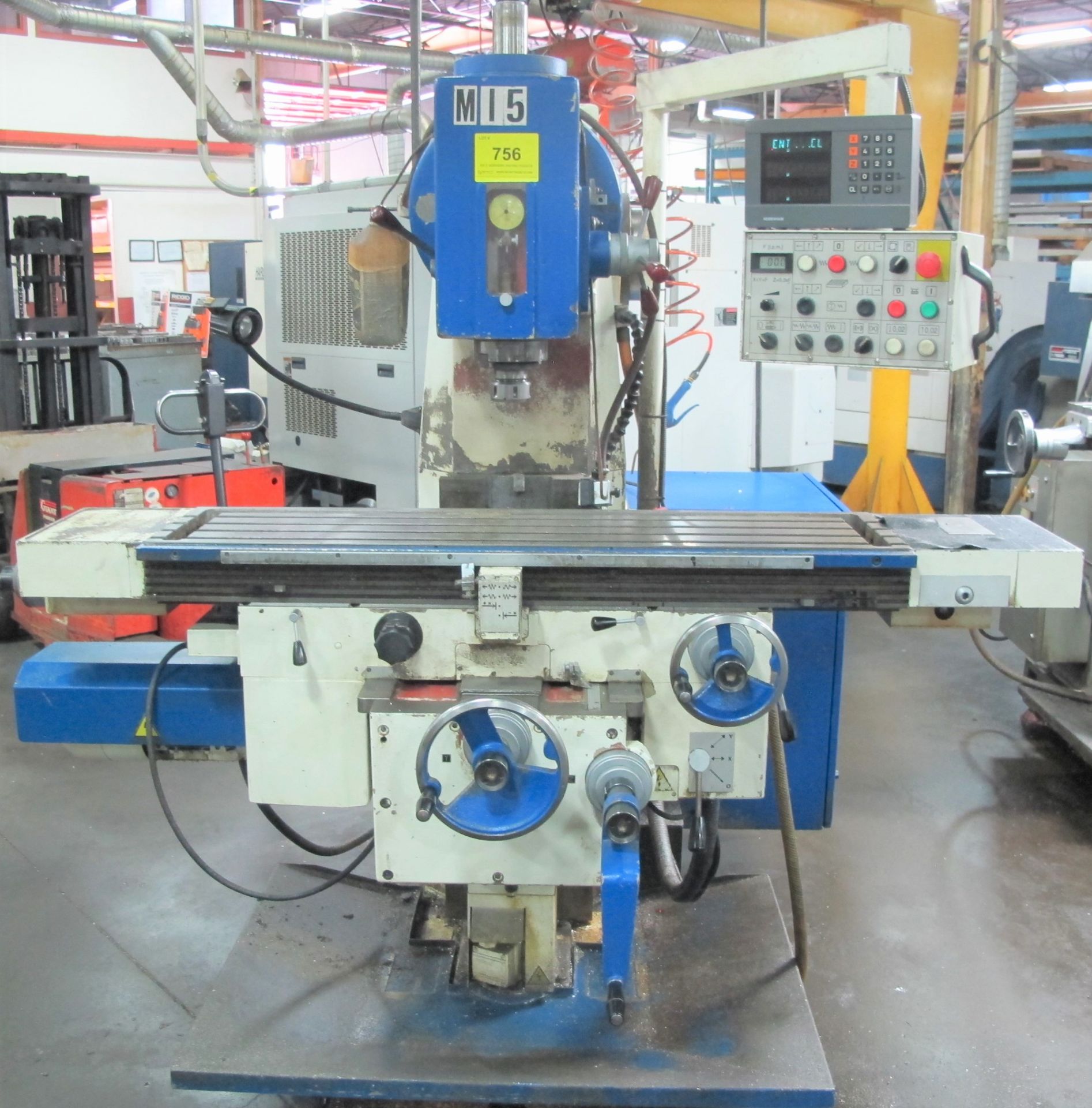 2002 TOS FBV32 UNIVERSAL MILLING MACHINE, S/N 323001023, TRAVELS: X-23", Y-9", Z-18", ELECTRICAL - Image 2 of 6