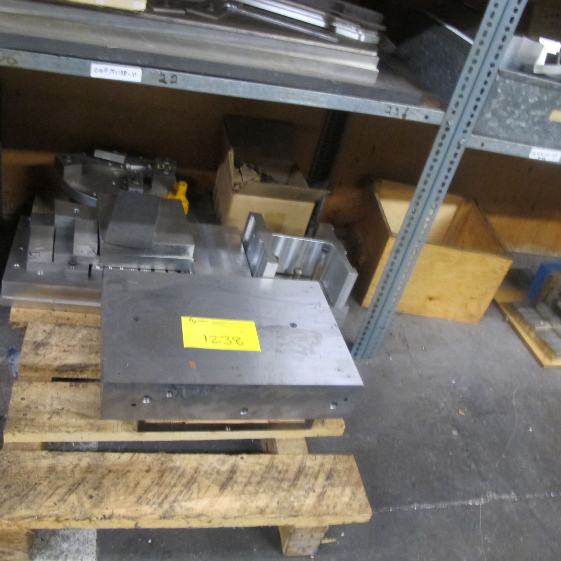 METAL PARTS AND FIXTURES ON (7) SECTION, 7-LEVEL RACK INCLUDING (3) PALLETS IN FRONT OF RACKING ( - Image 3 of 8