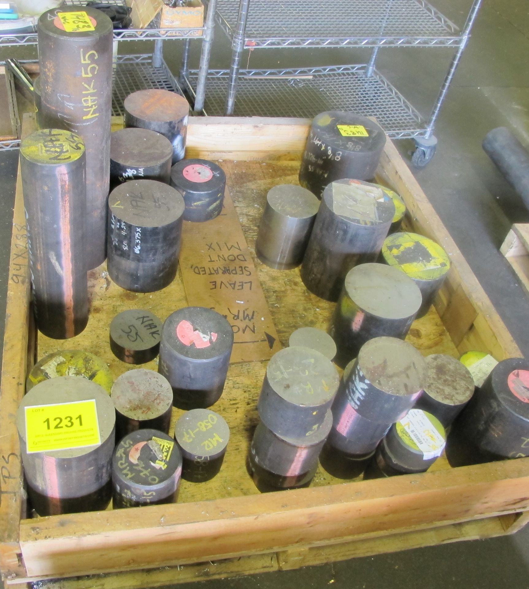 CRATE OF NICKEL ALLOY NAH-55 C/W QMP MATERIAL CERTIFICATIONS (LOADED ON USB) AS LABELLED, APPROX. - Image 2 of 4