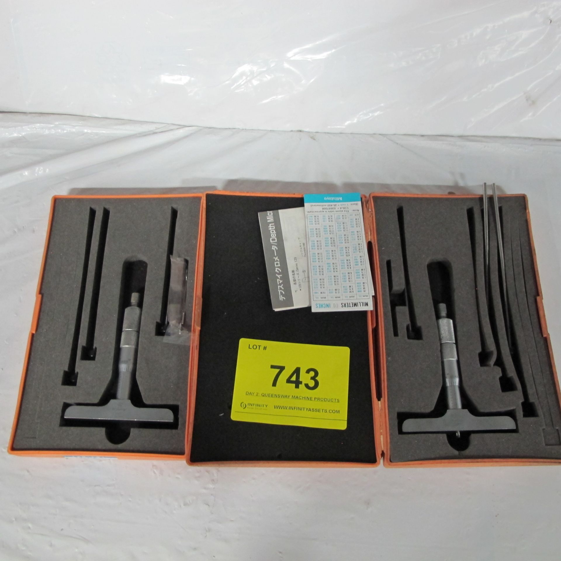 LOT OF (2) MITUTOYO DEPTH MICROMETERS