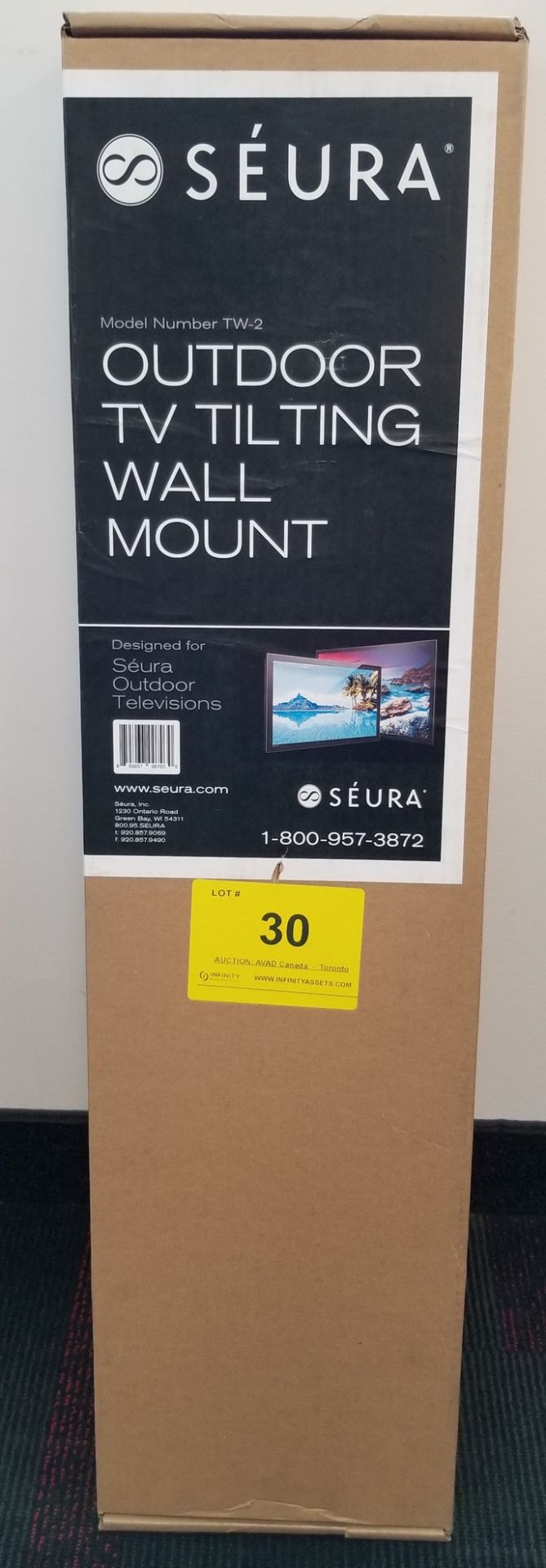 SEURA, OUTDOOR TV TILTING WALL MOUNT, MODEL: TW-2 - (BNIB) MSRP $299