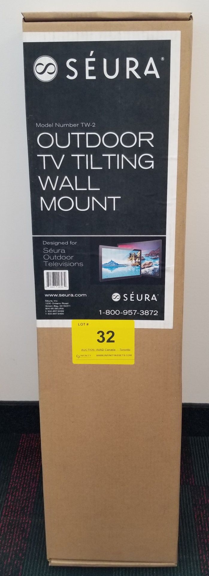 SEURA, OUTDOOR TV TILTING WALL MOUNT, MODEL: TW-2 - (BNIB) MSRP $299