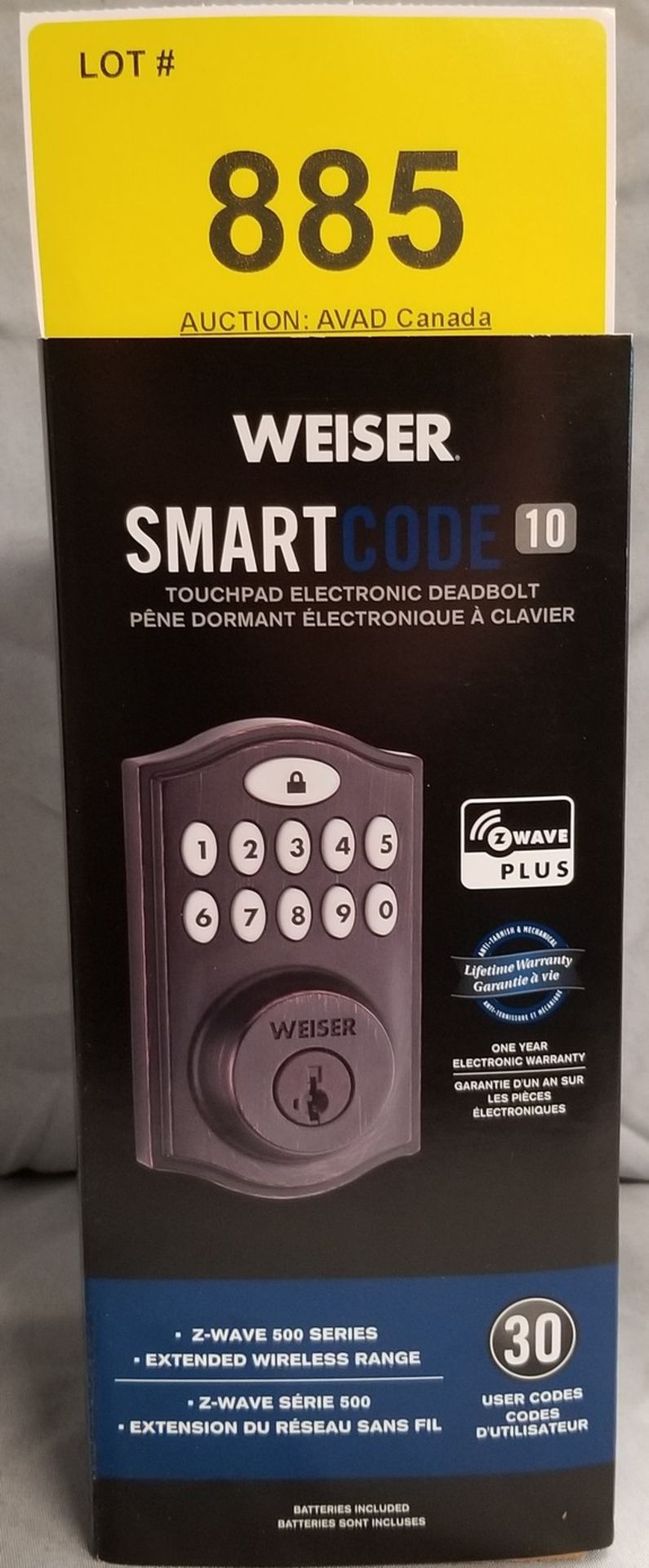 WEISER SMART CODE 10 TOUCHPAD ELECTRONIC DEADBOLT - (BNIB) MSRP $199