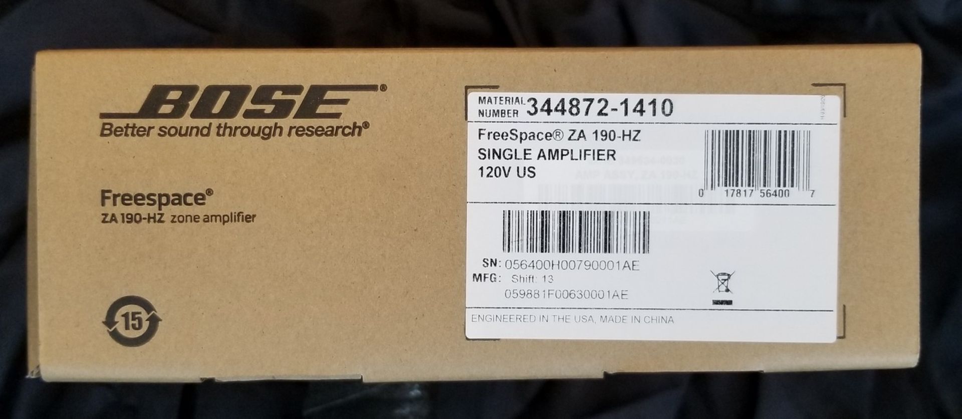 BOSE, FREESPACE ZA 190-HZ ZONE AMPLIFIER - (BNIB) MSRP $ 350 - Image 3 of 3