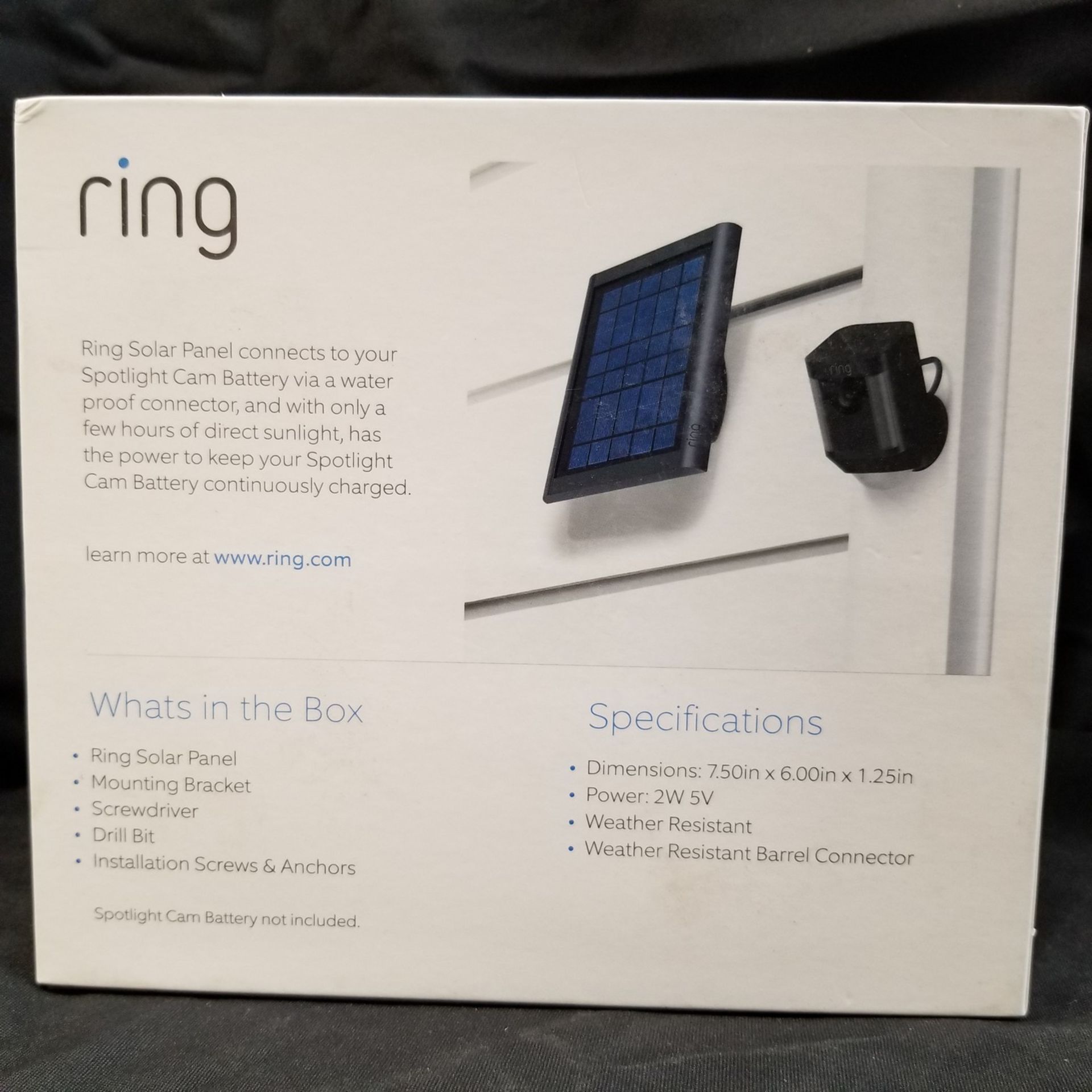 RING, SOLAR PANEL - (BNIB) MSRP $65 - Image 2 of 2