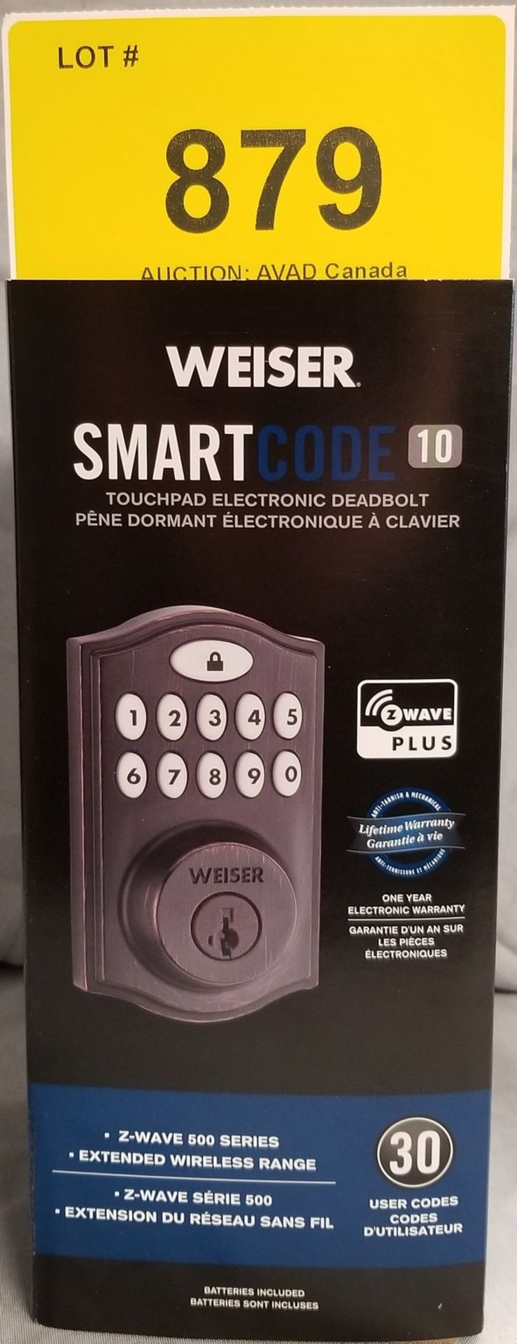 WEISER SMART CODE 10 TOUCHPAD ELECTRONIC DEADBOLT - (BNIB) MSRP $199