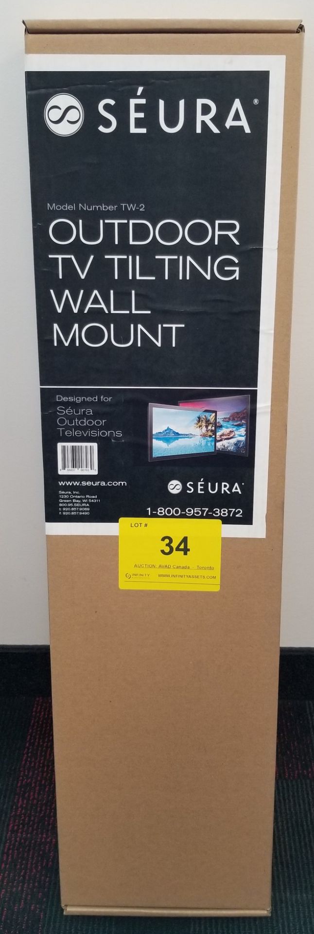 SEURA, OUTDOOR TV TILTING WALL MOUNT, MODEL: TW-2 - (BNIB) MSRP $299