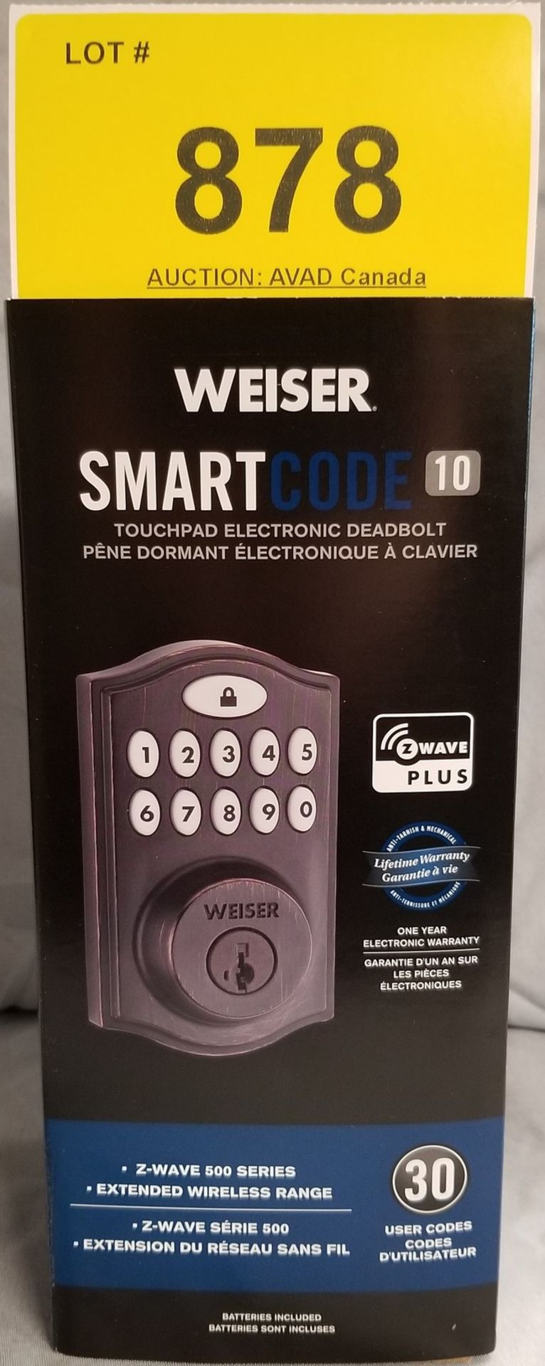 WEISER SMART CODE 10 TOUCHPAD ELECTRONIC DEADBOLT - (BNIB) MSRP $199