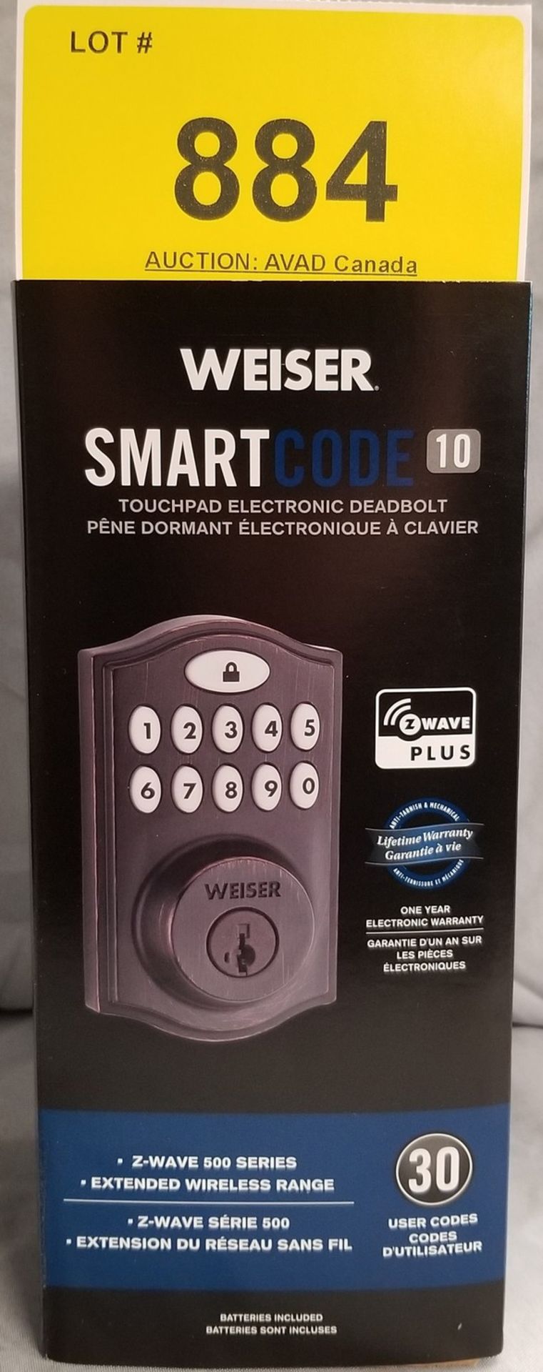 WEISER SMART CODE 10 TOUCHPAD ELECTRONIC DEADBOLT - (BNIB) MSRP $199