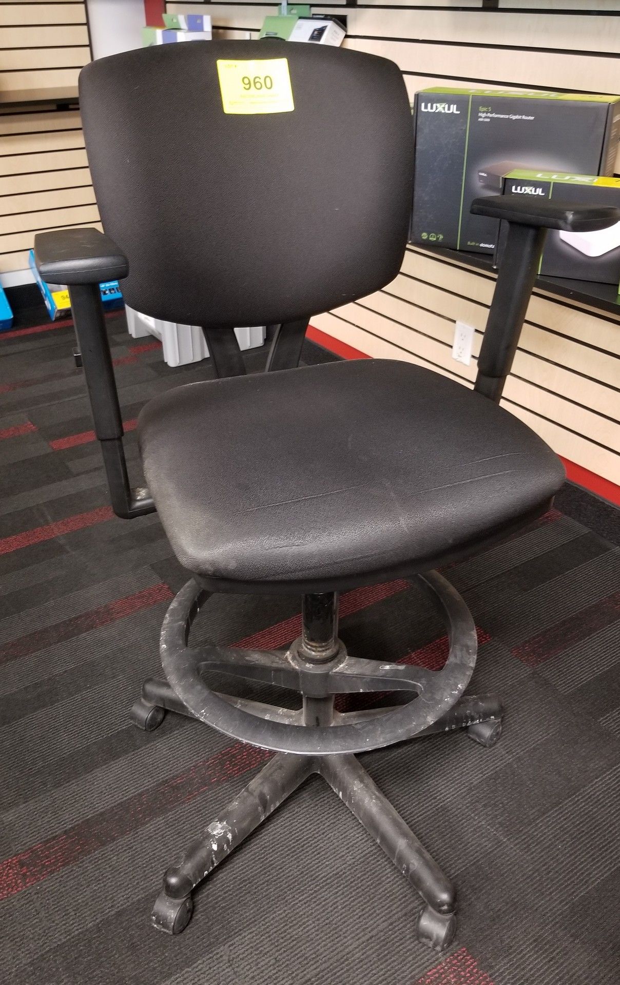 STOOL ARM CHAIR ON CASTORS