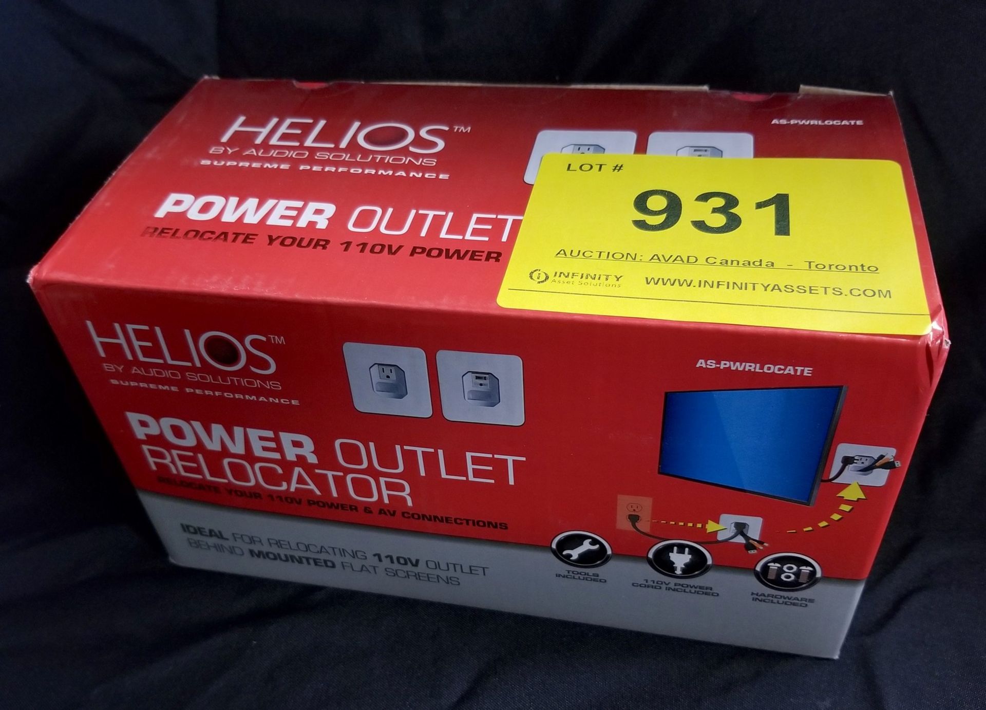 HELIOS, AS-PWRLOCATE POWER OUTLET RELOCATOR - (BNIB)