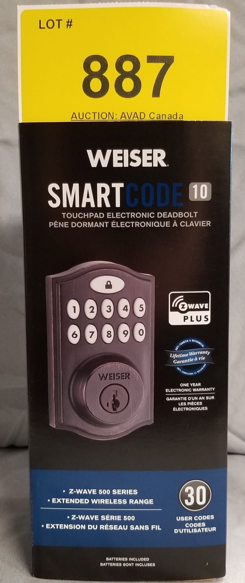 WEISER SMART CODE 10 TOUCHPAD ELECTRONIC DEADBOLT - (BNIB) MSRP $199