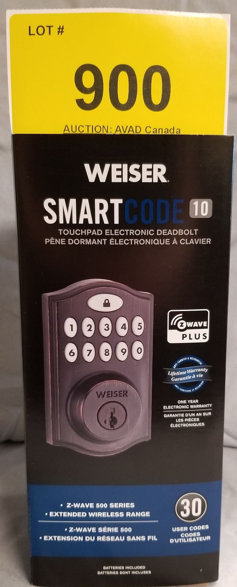 WEISER SMART CODE 10 TOUCHPAD ELECTRONIC DEADBOLT - (BNIB) MSRP $199